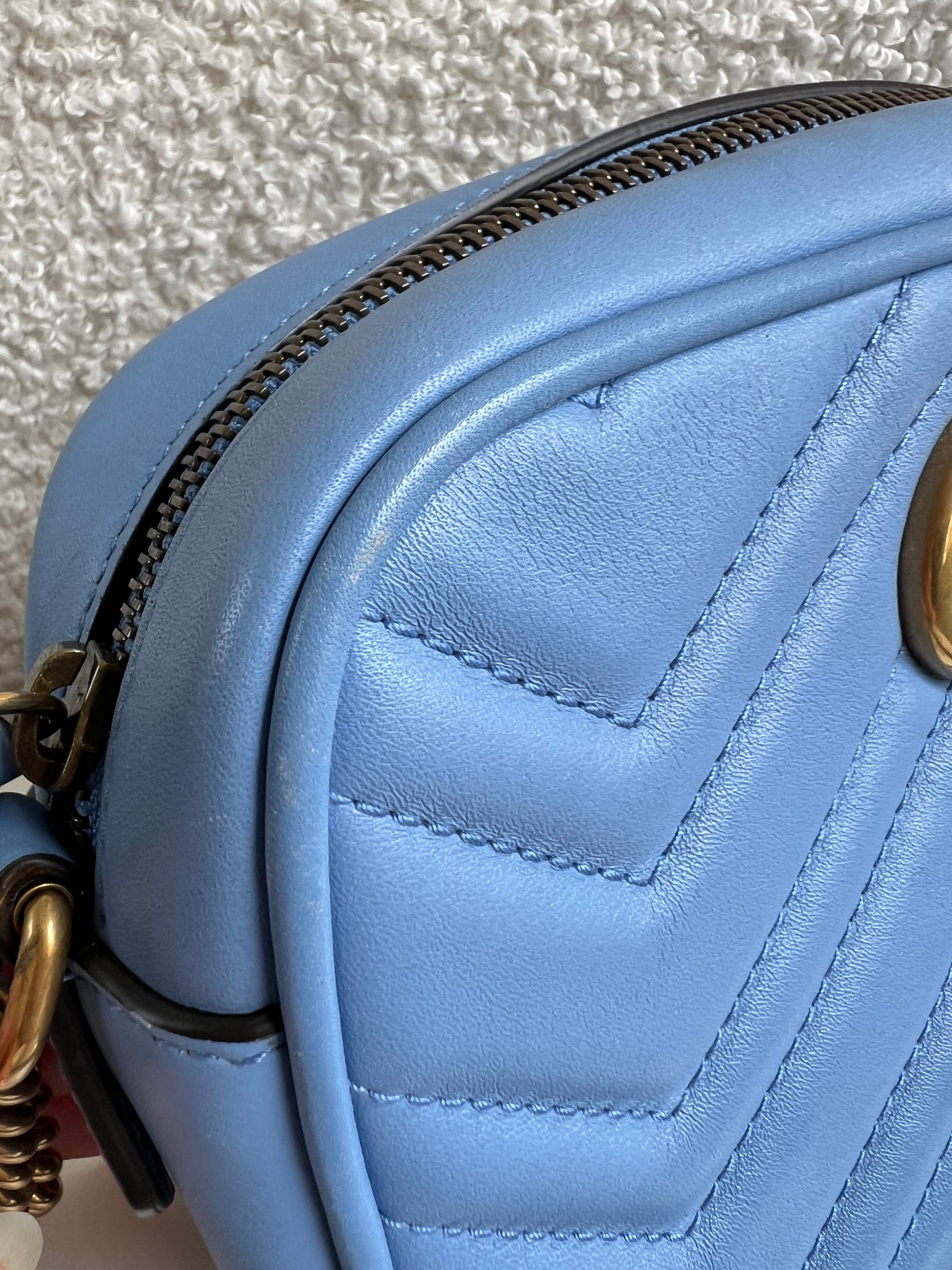 Gucci GG Blue Marmont Mini Shoulder Bag (RRP £1,360)