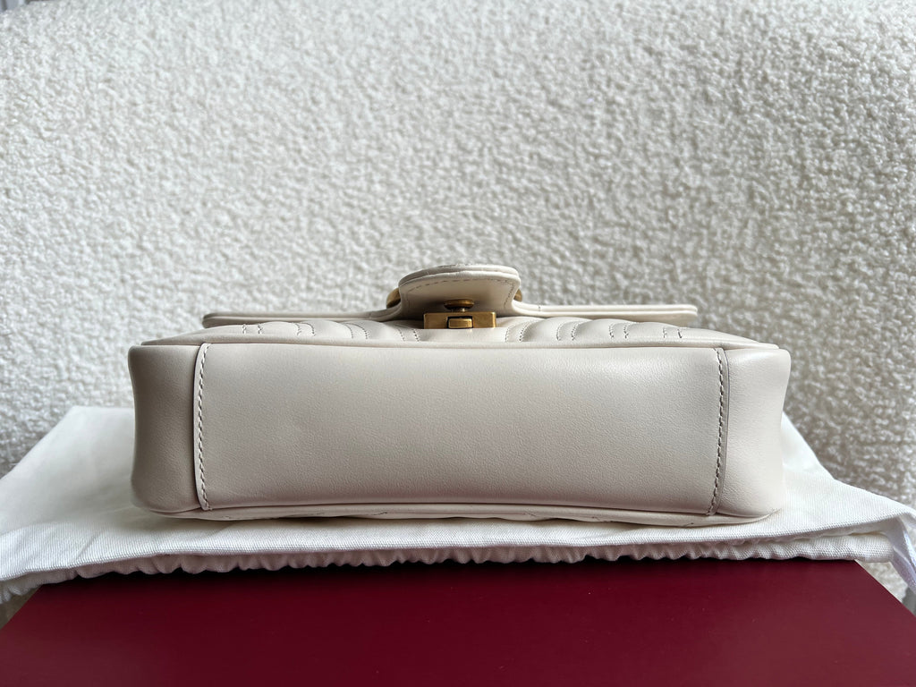 Gucci GG White Marmont Mini Shoulder Bag (RRP £1,890)