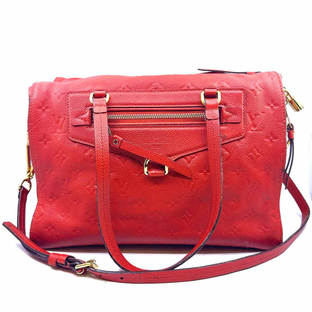 LOUIS VUITTON Red Leather Handbag