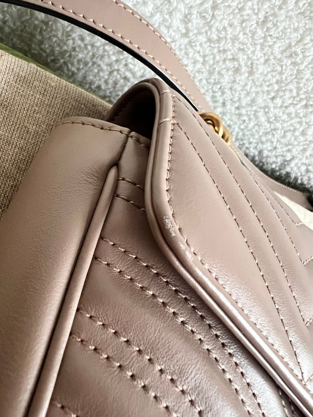 Gucci GG Dusty Pink Marmont Small Shoulder Bag (RRP £2070)