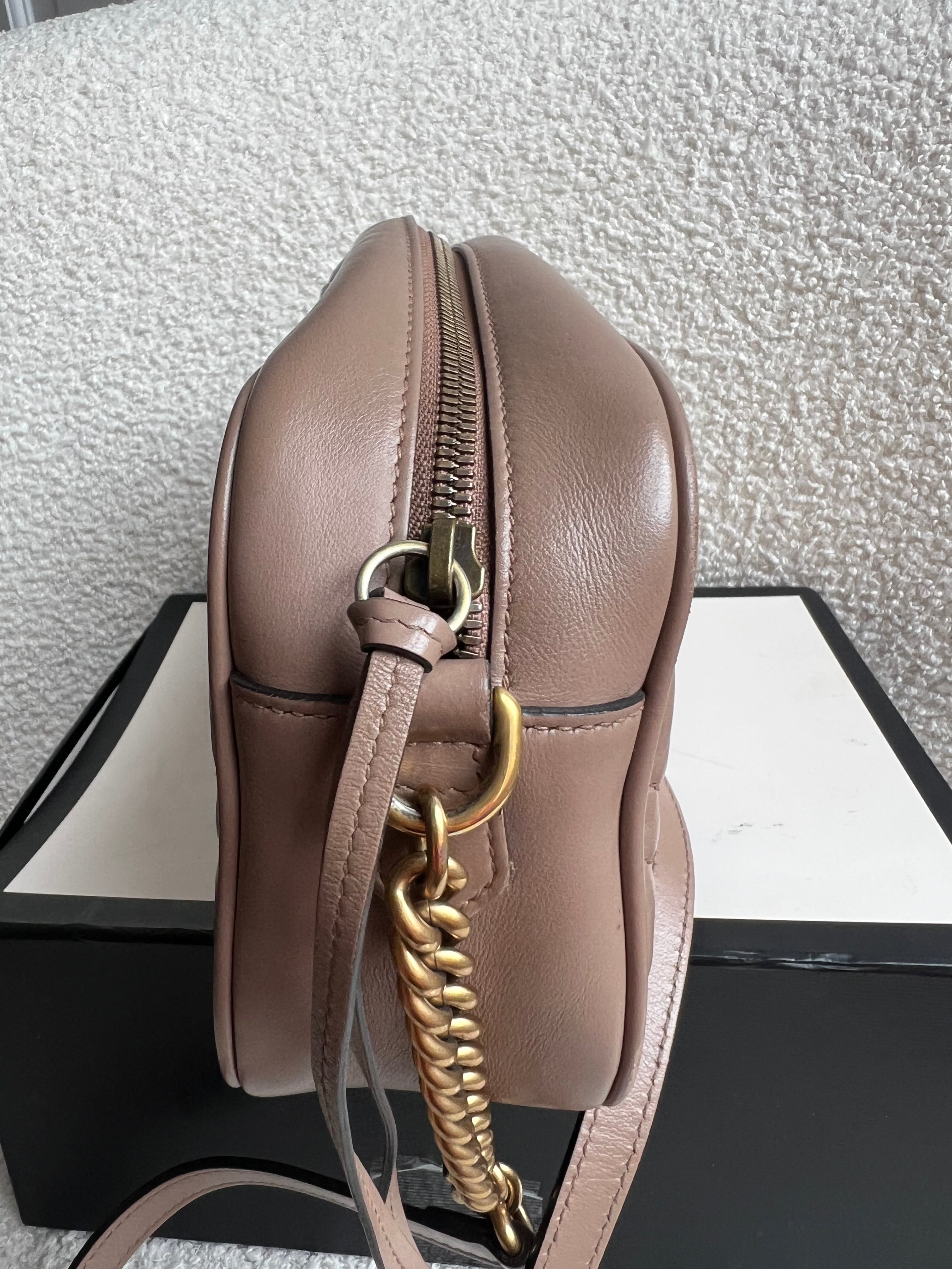 Gucci GG Marmont Dusty Pink Small Shoulder Bag (RRP £1440)