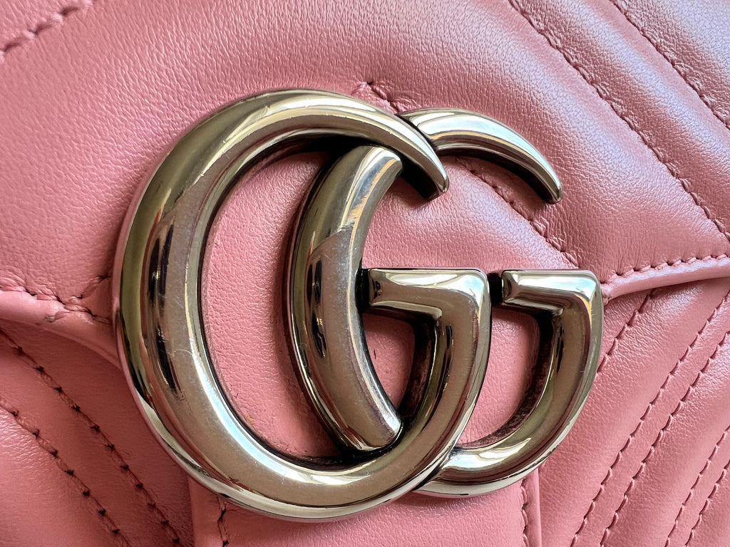 Gucci GG Pale Pink Marmont Mini Shoulder Bag (RRP £1,890)