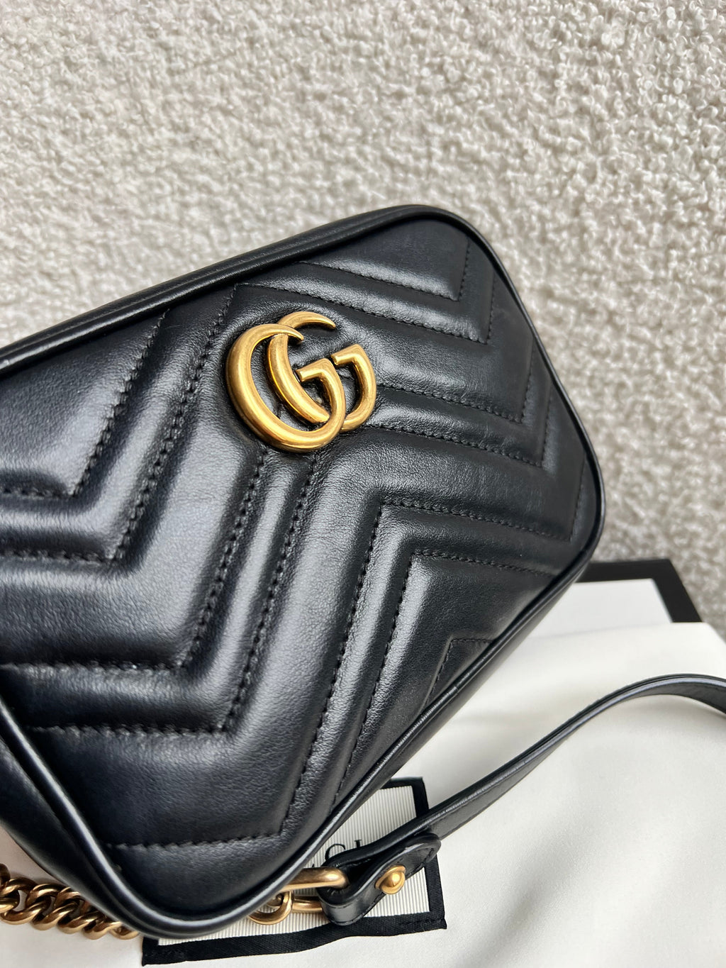 Gucci GG Black Marmont Mini Shoulder Bag (RRP £1,360)