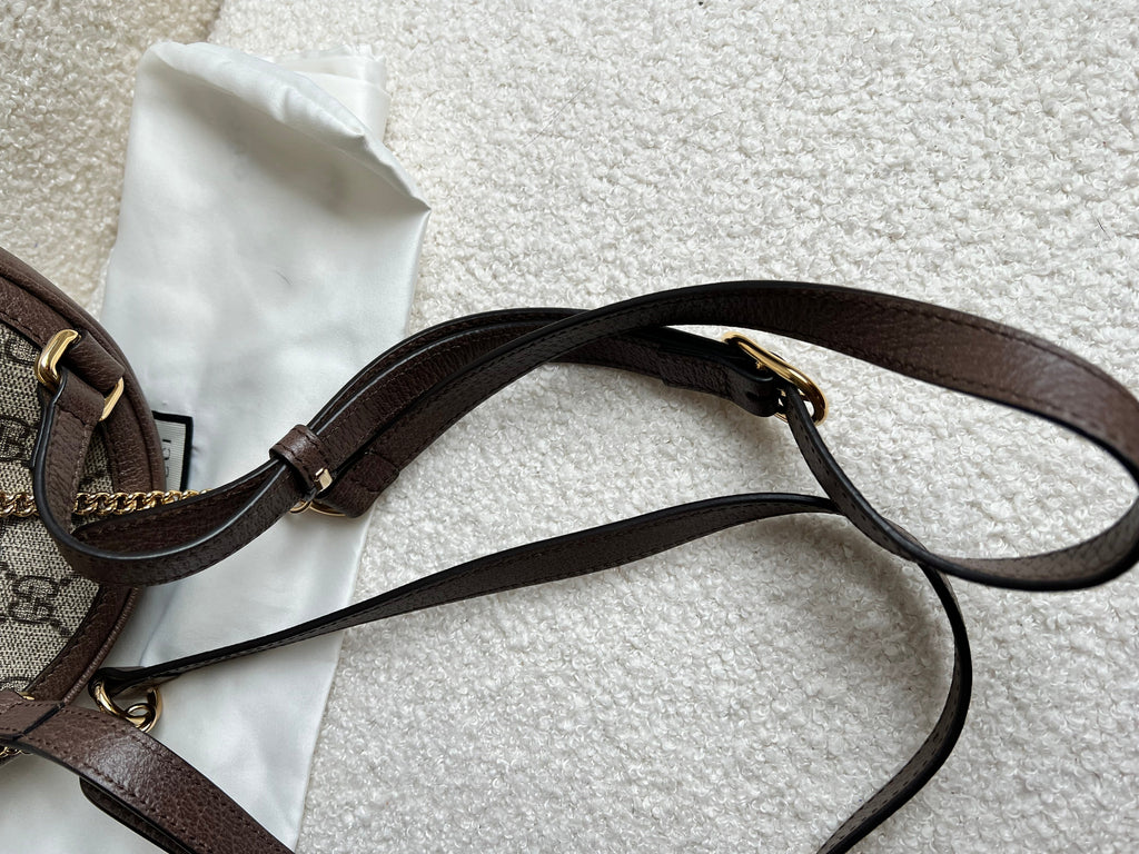 Gucci GG Ophidia Supreme Mini GG Round Backpack