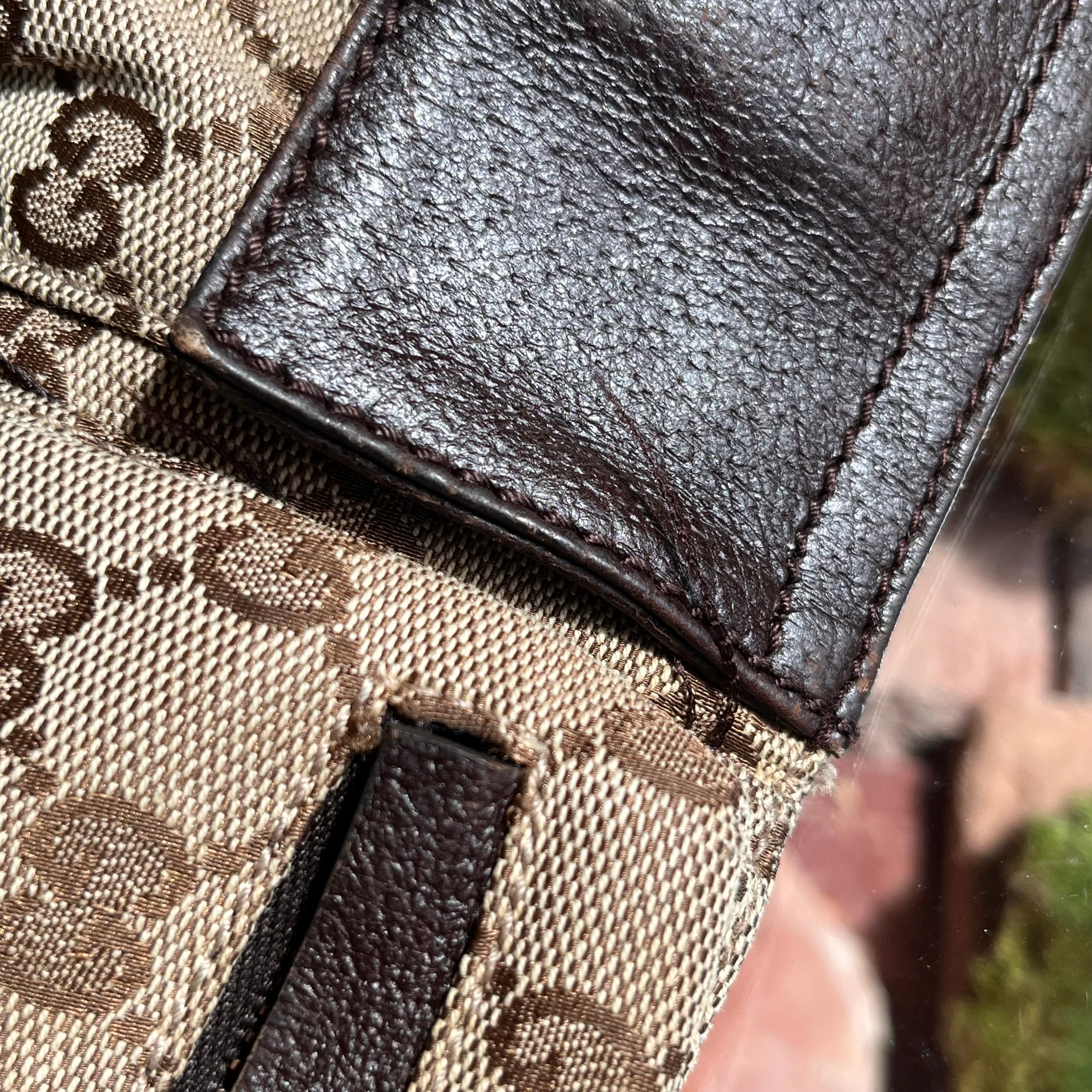 GUCCI GG Web Canvas Double Pocket Belt Bag