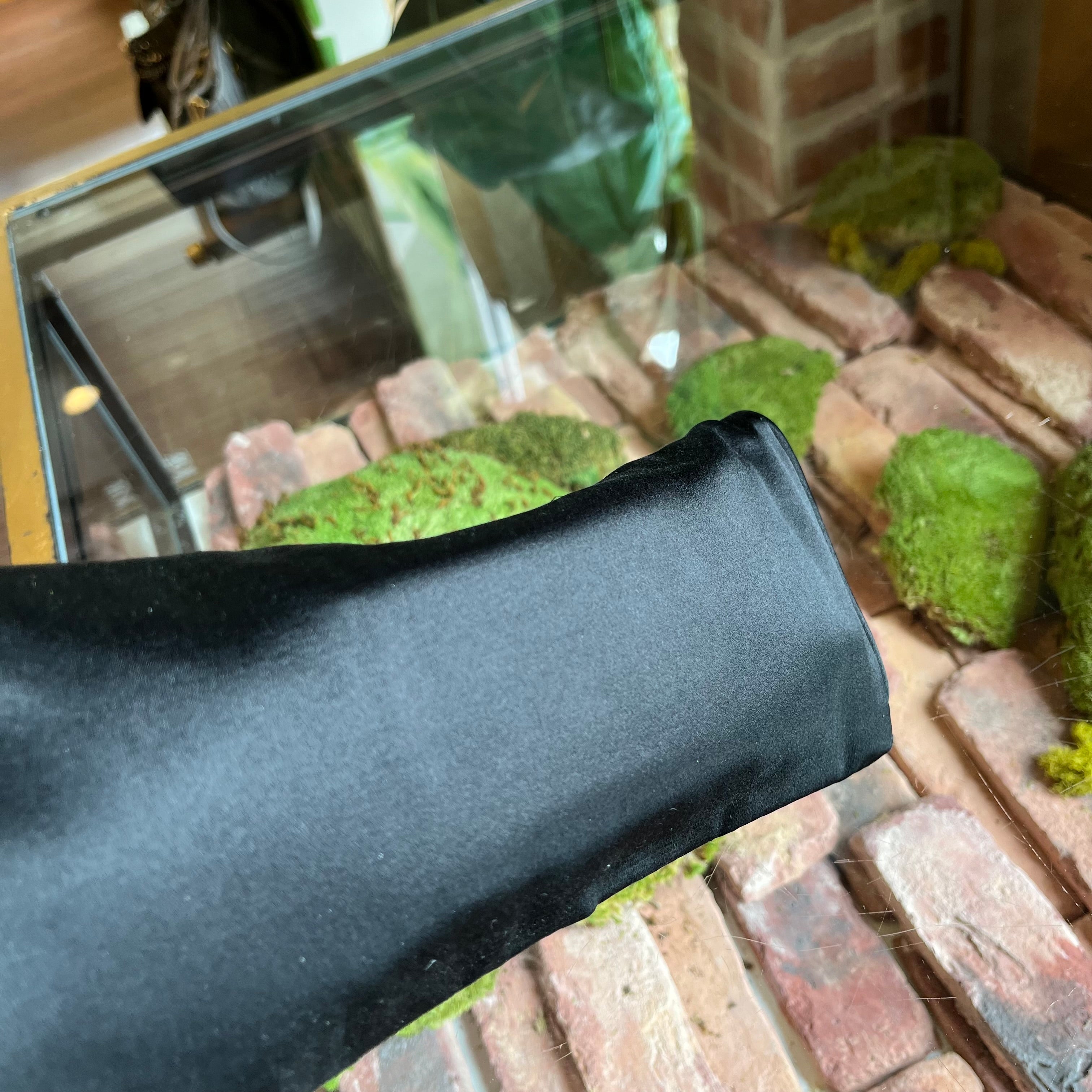 PRADA Black Raso Silk Clutch