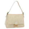 Fendi Mamma Baguette Shoulder Bag Canvas Beige Leather Shoulder Bag Bag (Pre-Owned)
