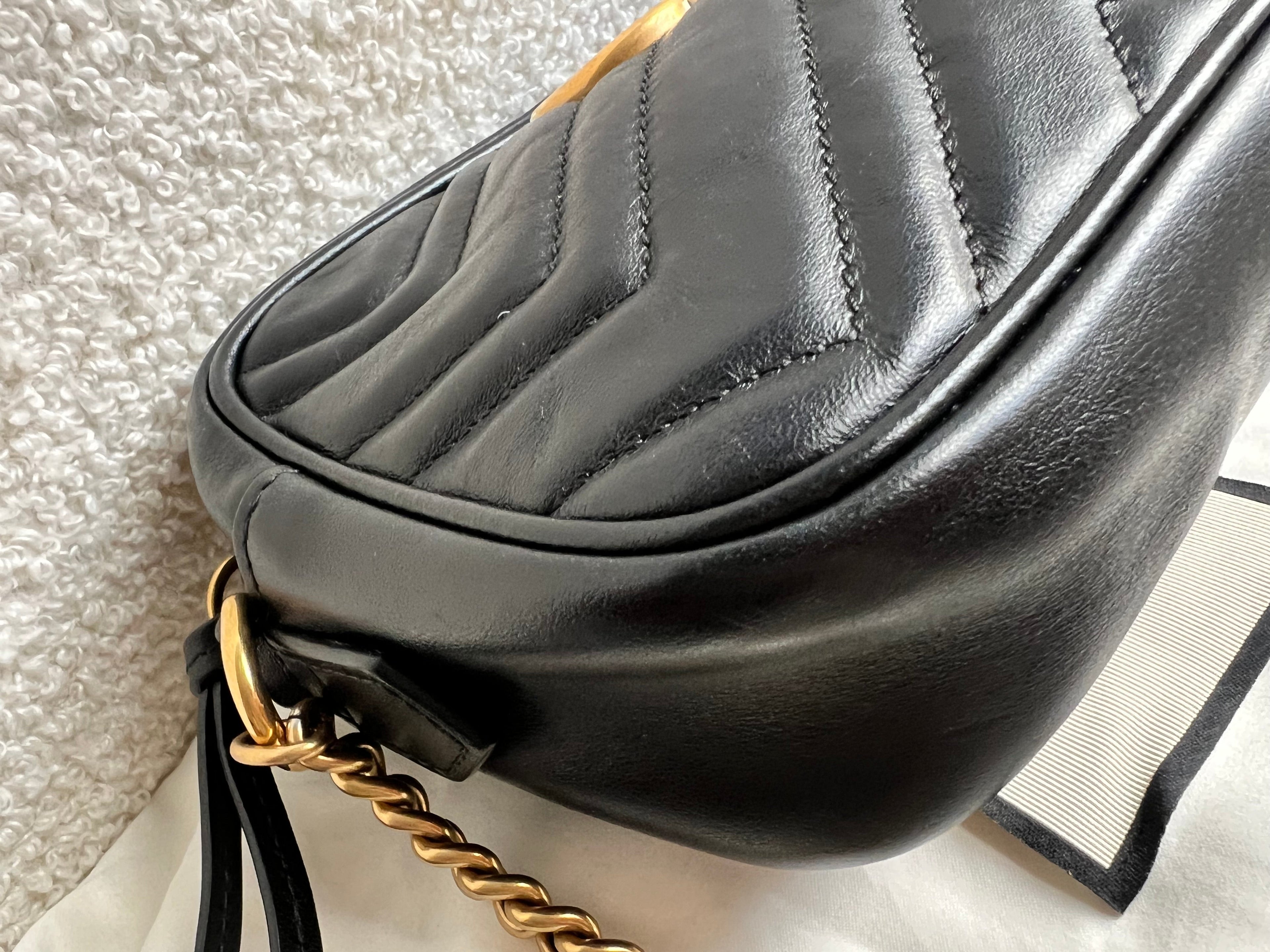 Gucci GG Black Marmont Mini Shoulder Bag (RRP £1,360)