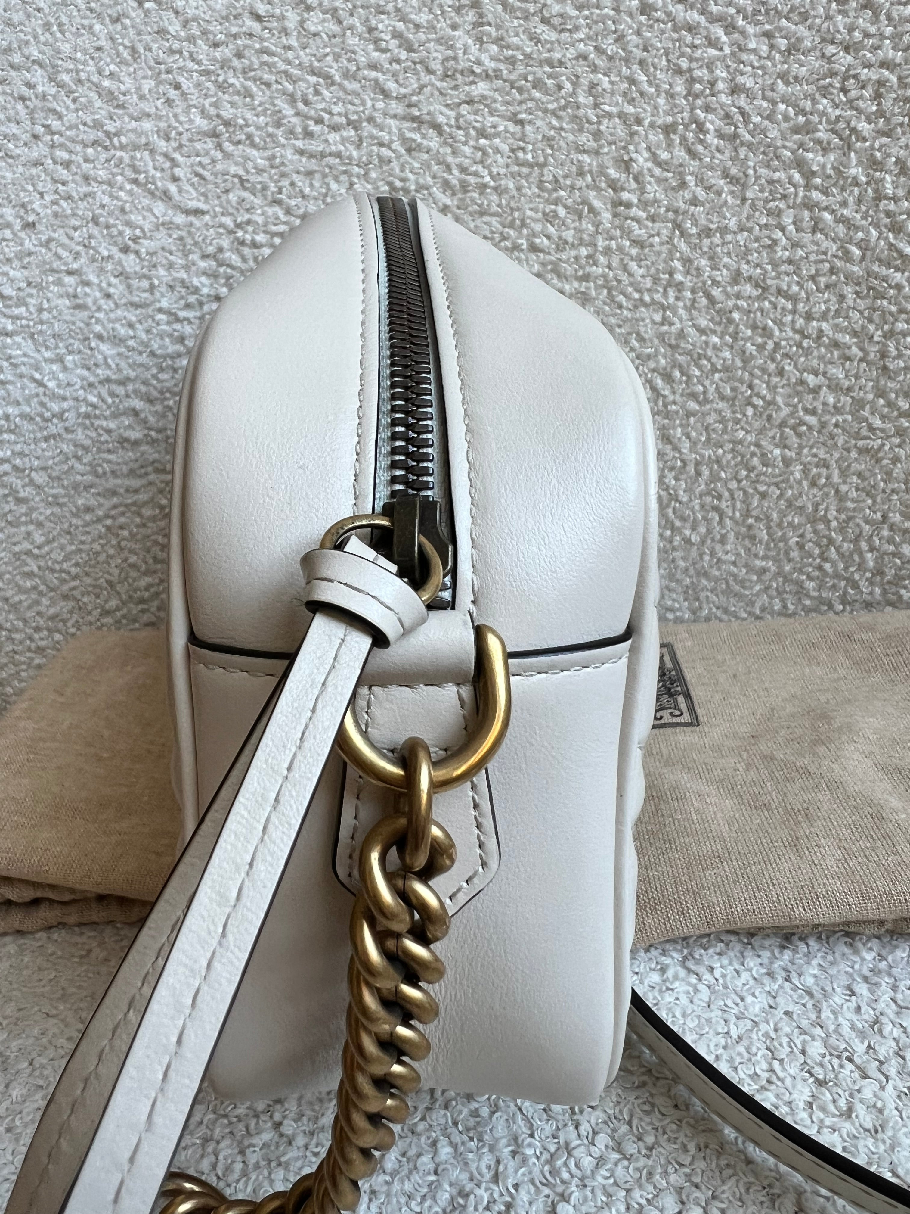 Gucci GG White Marmont Small Shoulder Bag (RRP £1440)