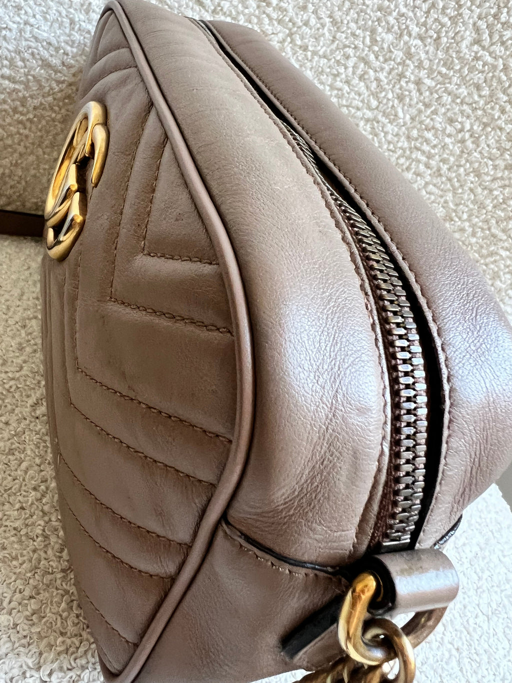 Gucci GG Marmont Dusty Pink Small Shoulder Bag (RRP £1440)
