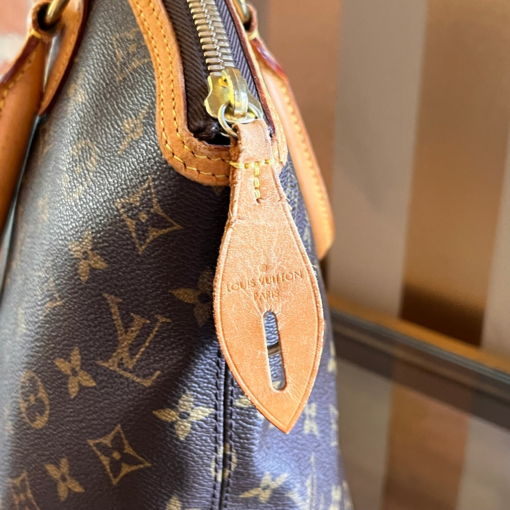 LOUIS VUITTON Lockit Vertical Brown Monogram Canvas Tote