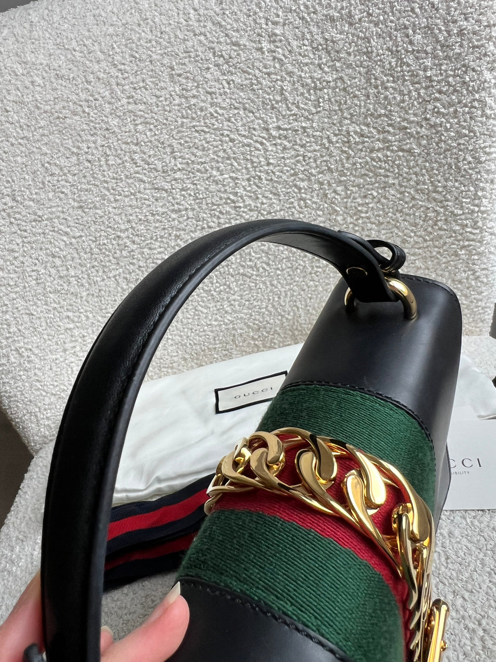 Gucci Navy Blue Sylvie Small Bag (RRP £1,920)