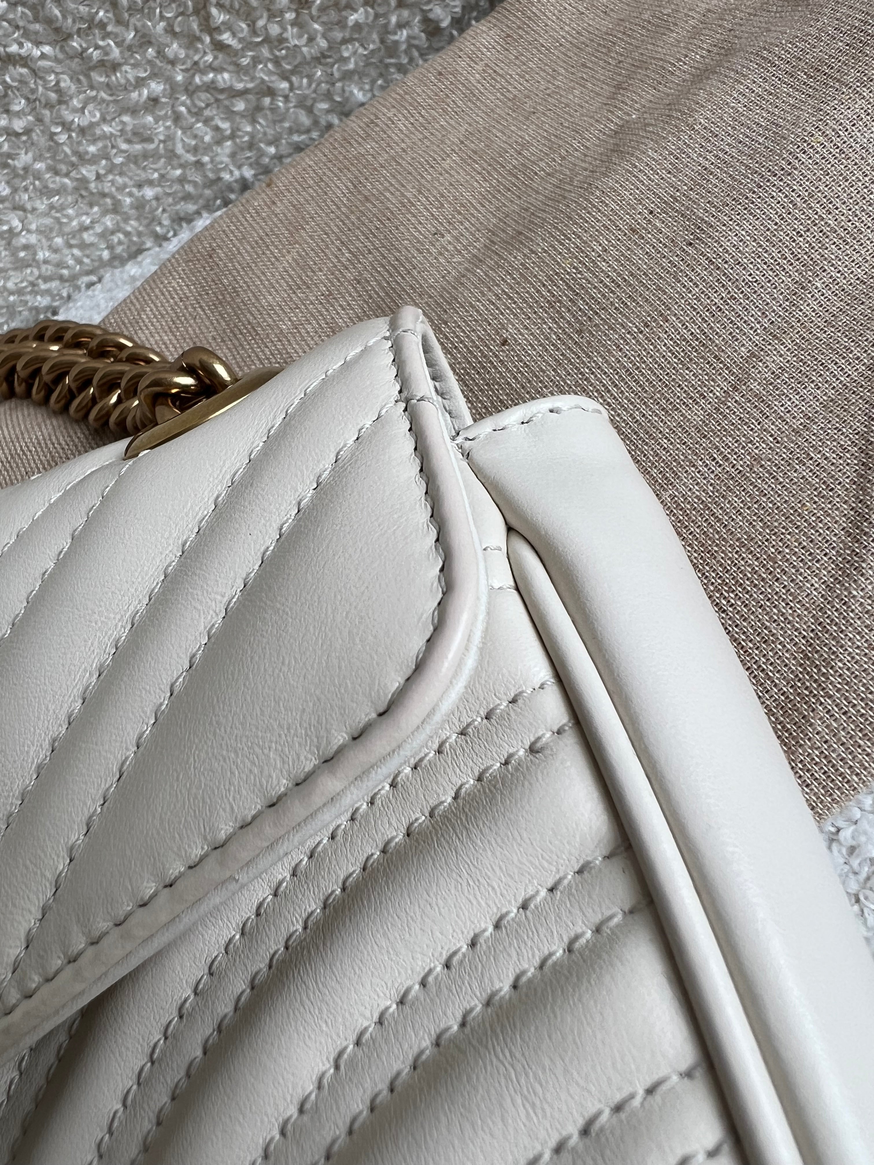Gucci GG White Marmont Small Shoulder Bag (RRP £1890)