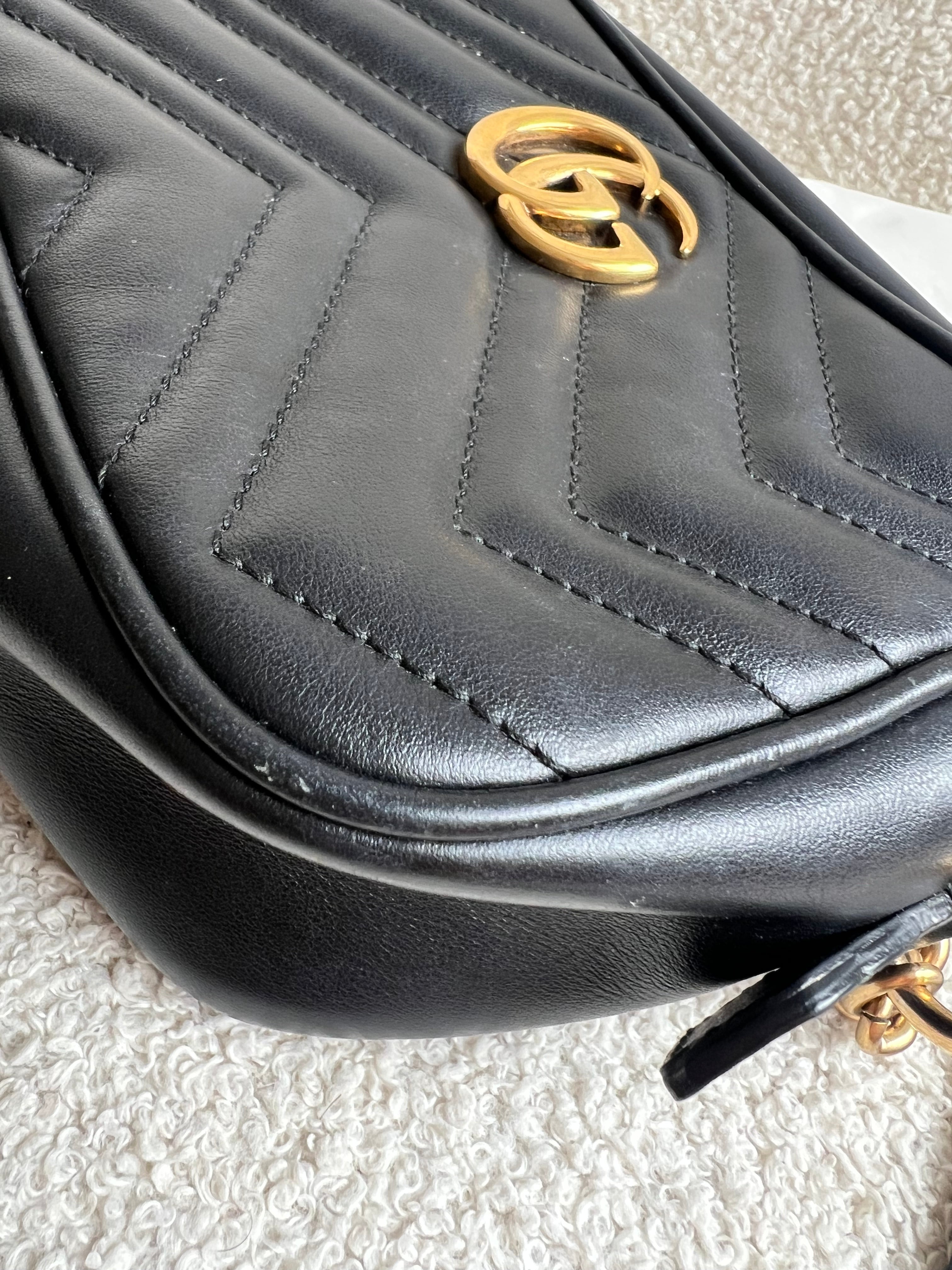 Gucci GG Black Marmont Mini Shoulder Bag (RRP £1,360)
