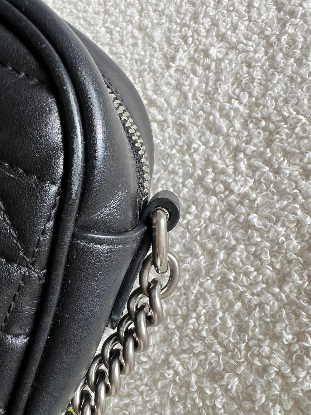 Gucci Aria GG Black Marmont Small Shoulder Bag (RRP £1440)