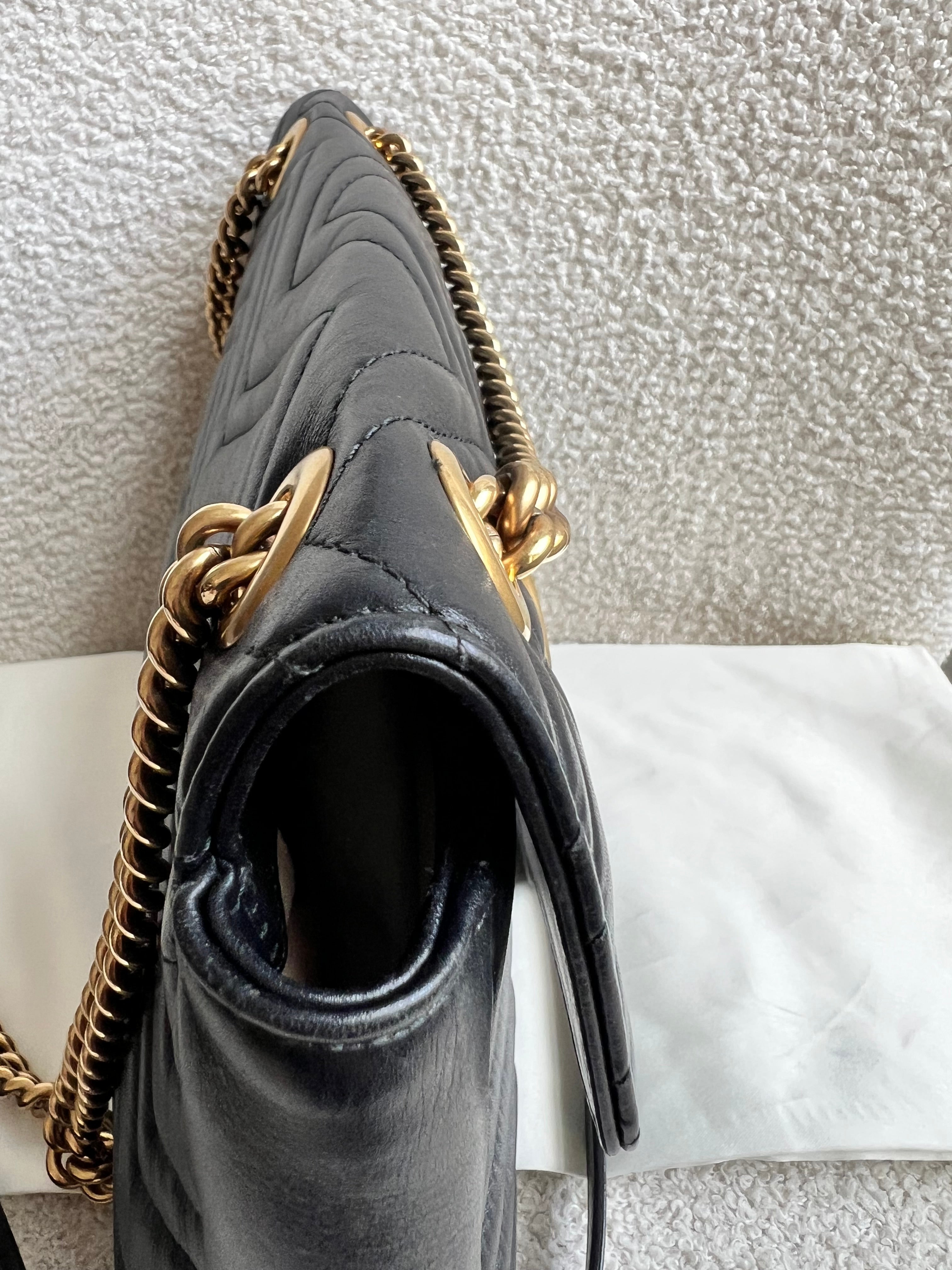 Gucci GG Black Marmont Medium Shoulder Bag (RRP £2,340)