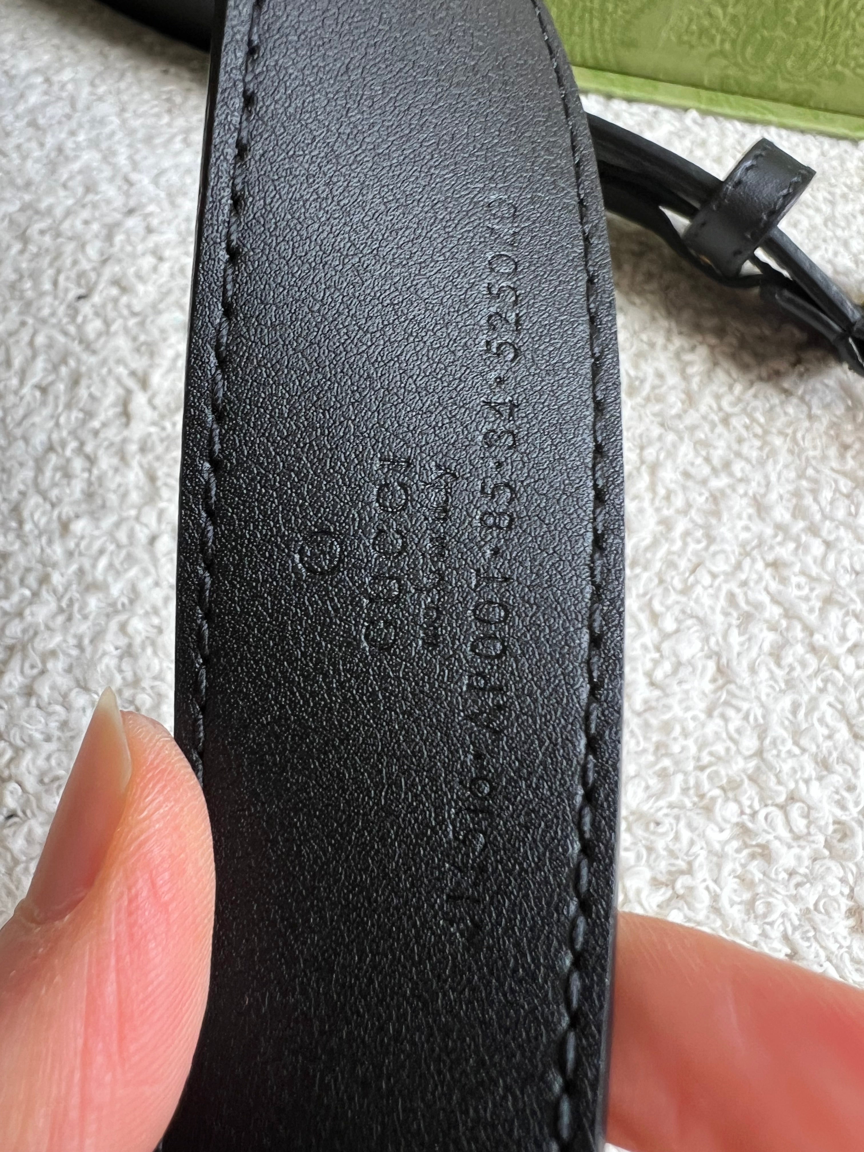 Gucci GG Marmont Black Leather Belt with Gold Buckle (RRP £395)