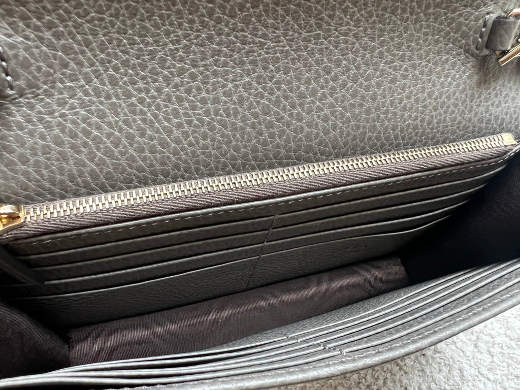 Gucci Dollar Grey Interlocking Chain Wallet