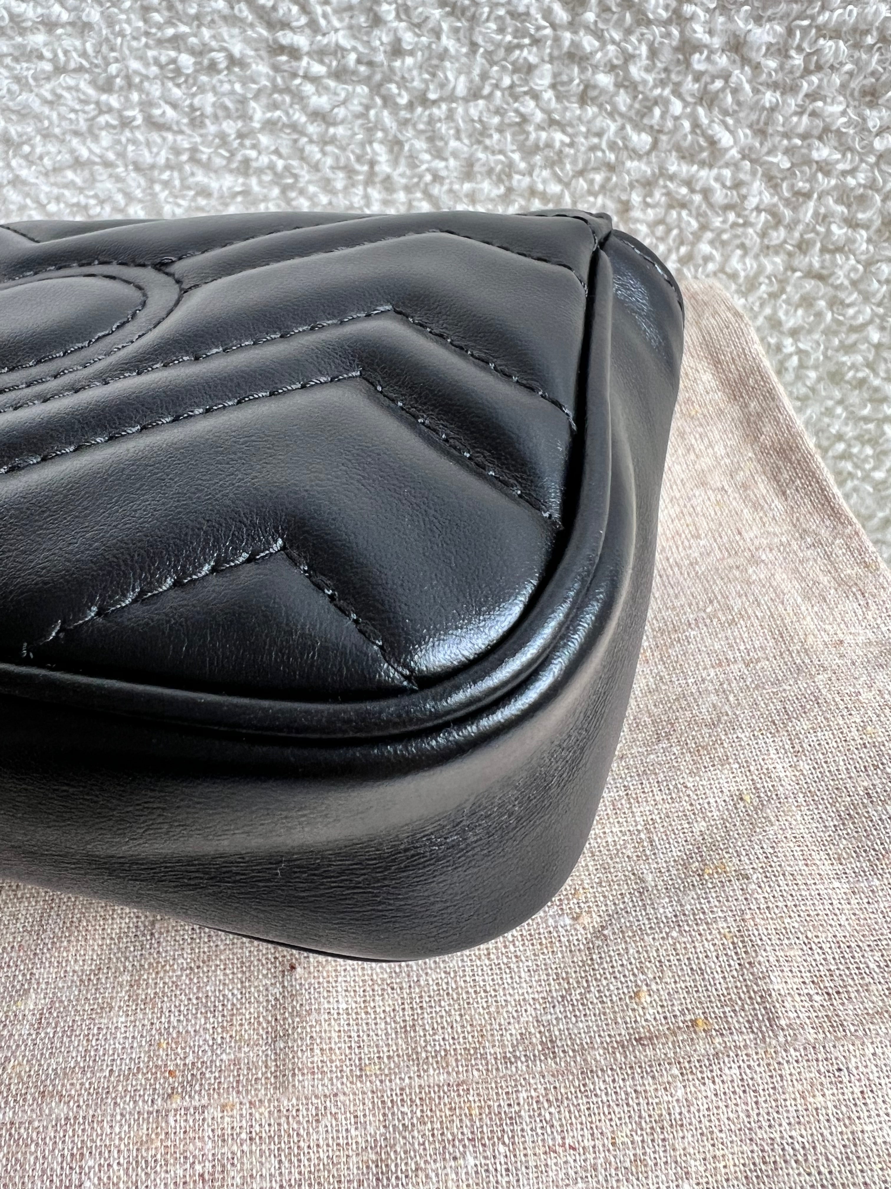 Gucci GG Black Marmont Super Mini Shoulder Bag (RRP £985)