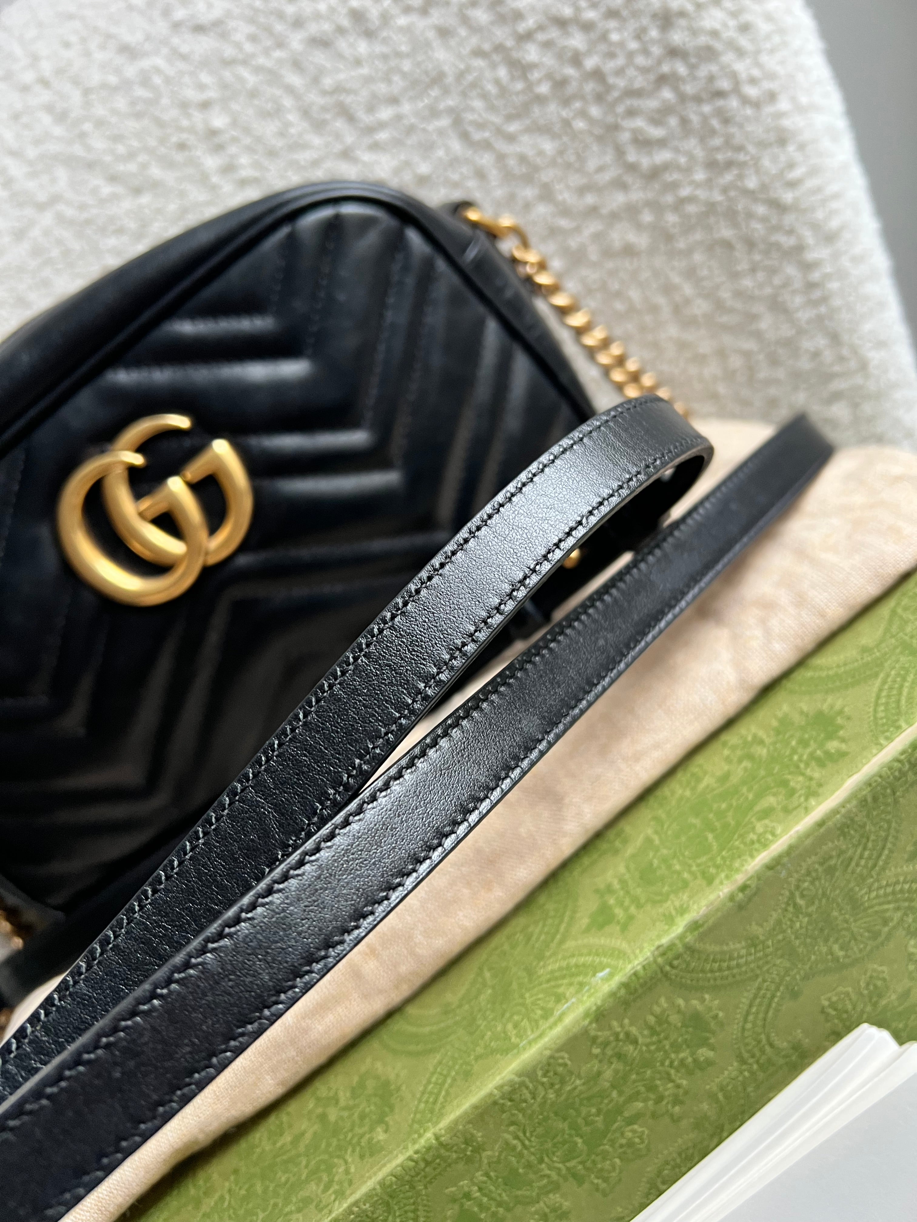 Gucci GG Black Marmont Small Shoulder Bag (RRP £1440)