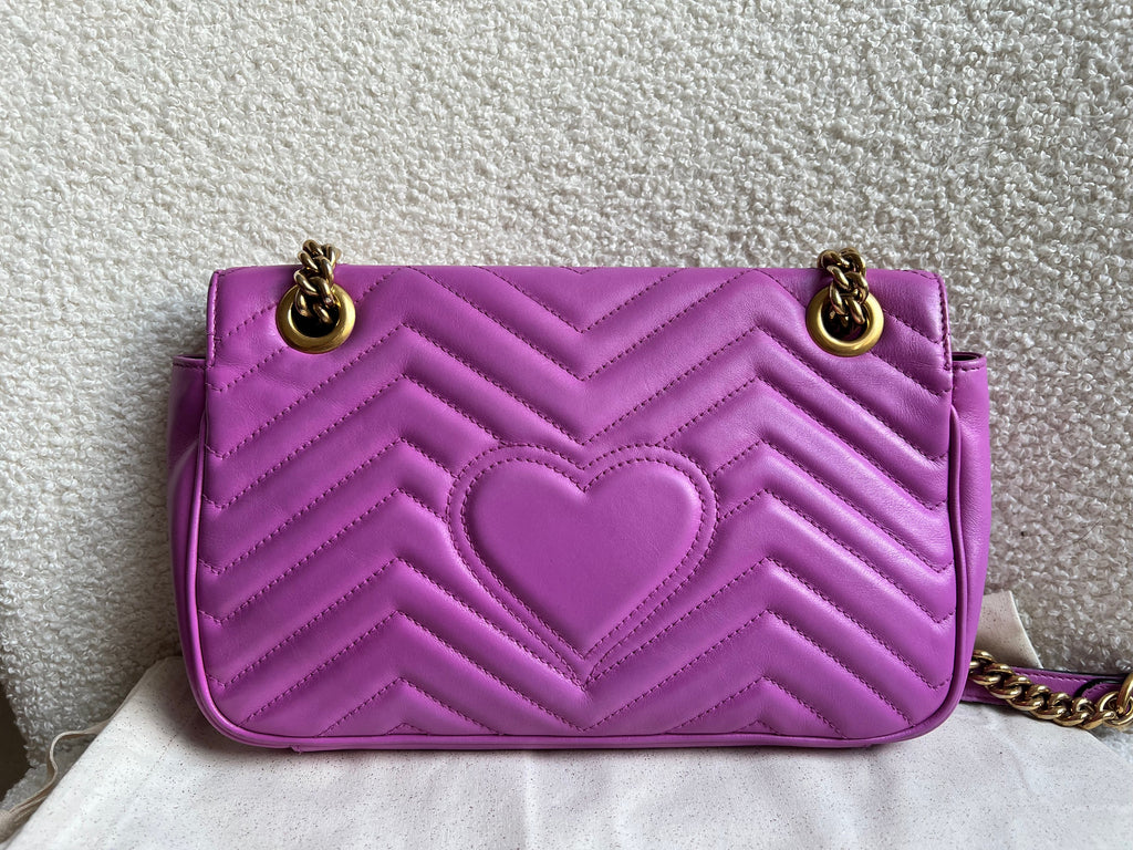 Gucci GG Hot Pink Marmont Small Shoulder Bag (RRP £2070)