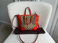 Gucci Bree GG canvas and orange Tote Bag