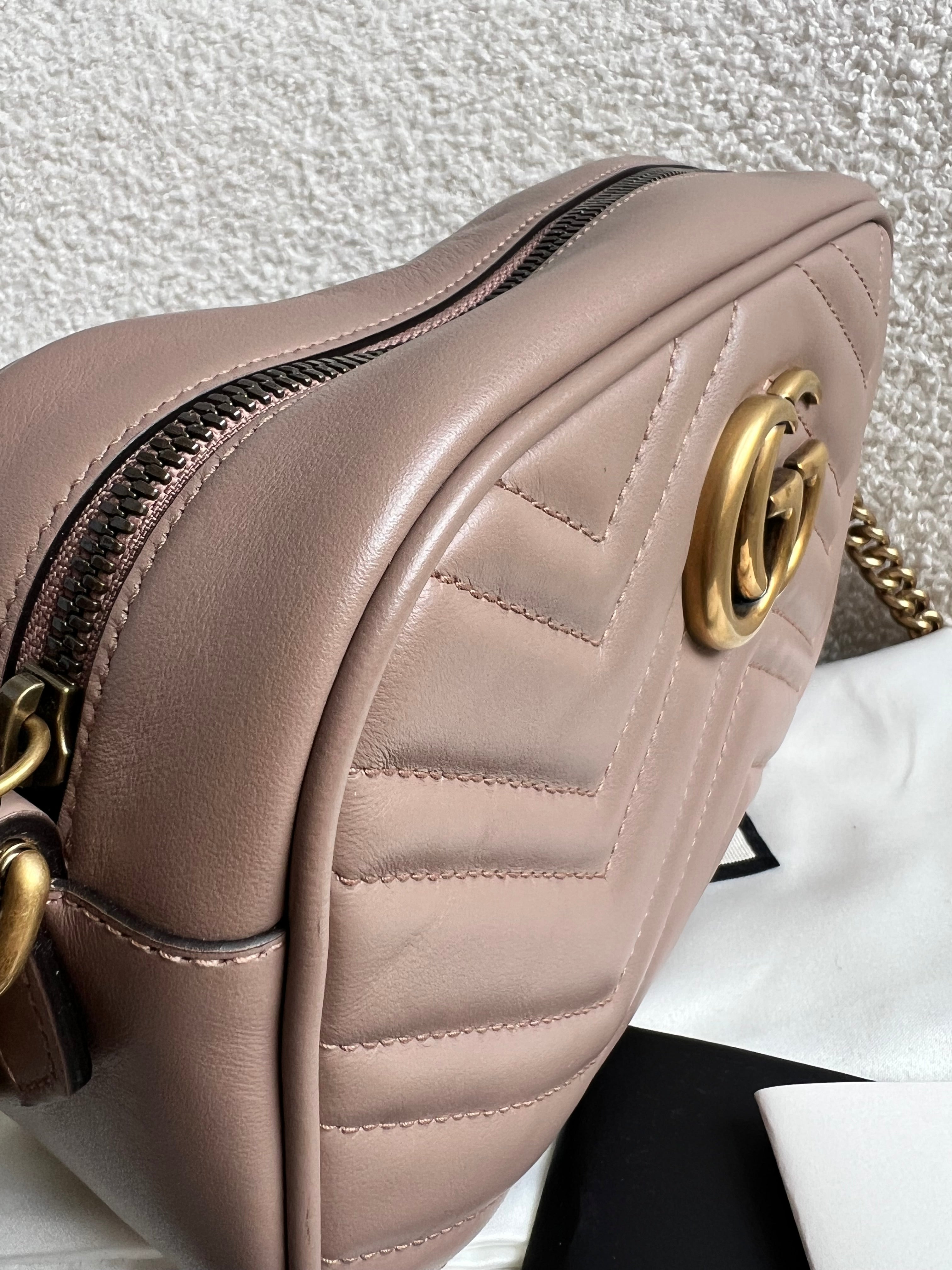 Gucci GG Marmont Dusty Pink Small Shoulder Bag (RRP £1440)