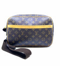 LOUIS VUITTON BROWN & BEIGE Coated canvas Handbag