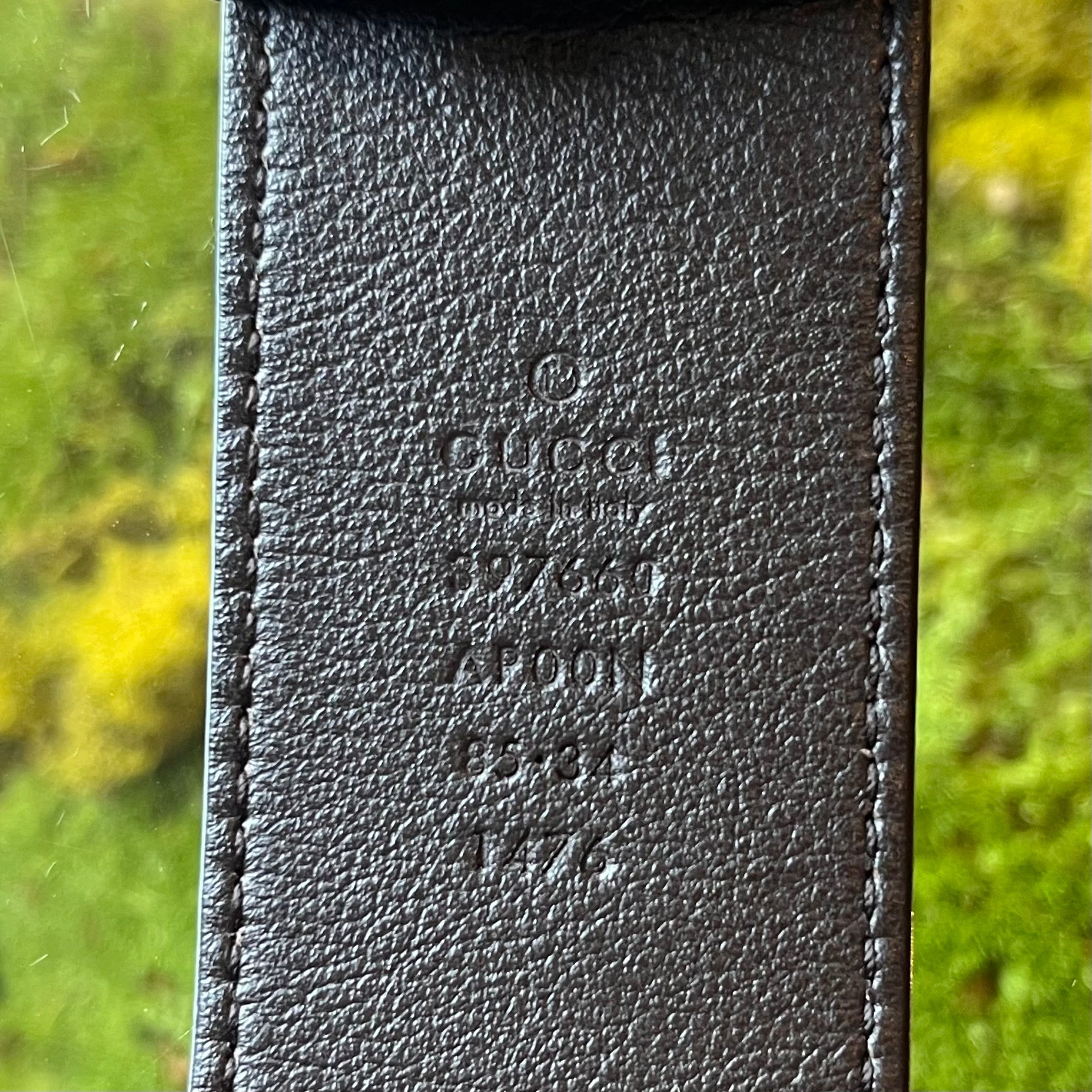 GUCCI GG Brown Marmont Leather Belt SZ 85/34