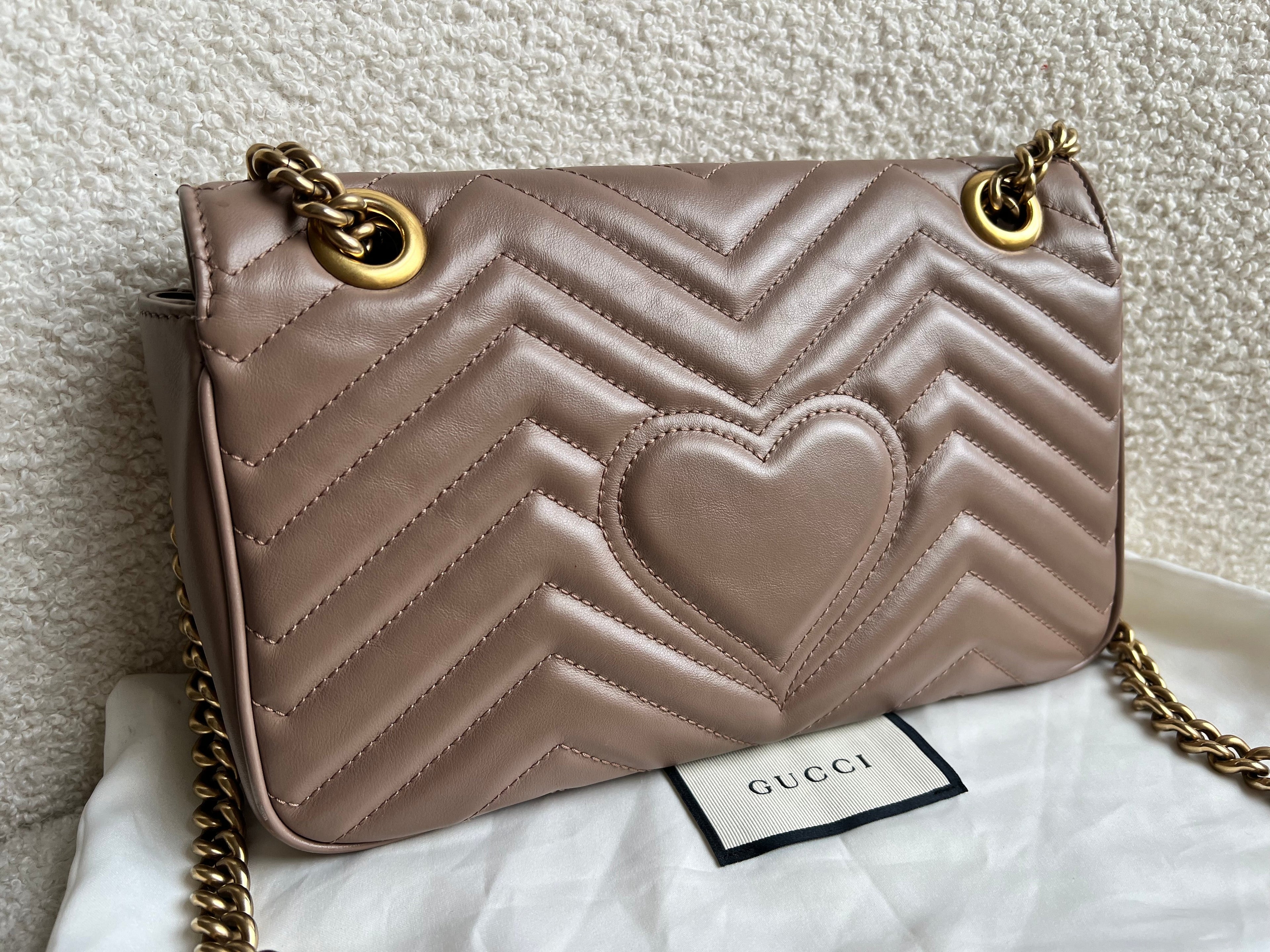 Gucci GG Dusty Pink Marmont Small Shoulder Bag (RRP £2070)