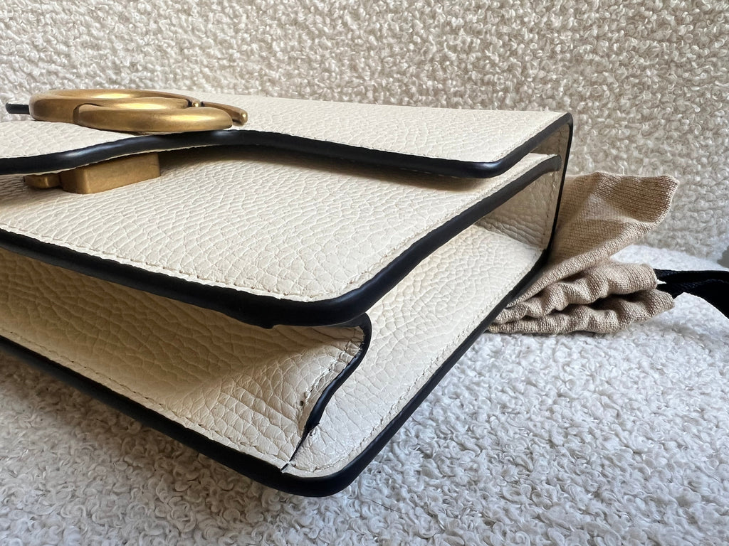 Gucci Cream GG Marmont Chain Mini Bag