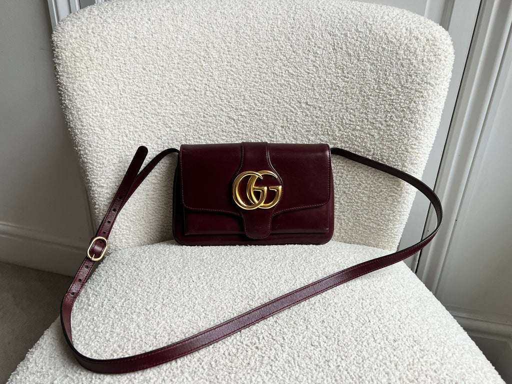 Gucci Burgundy Small Arli Shoulder Bag