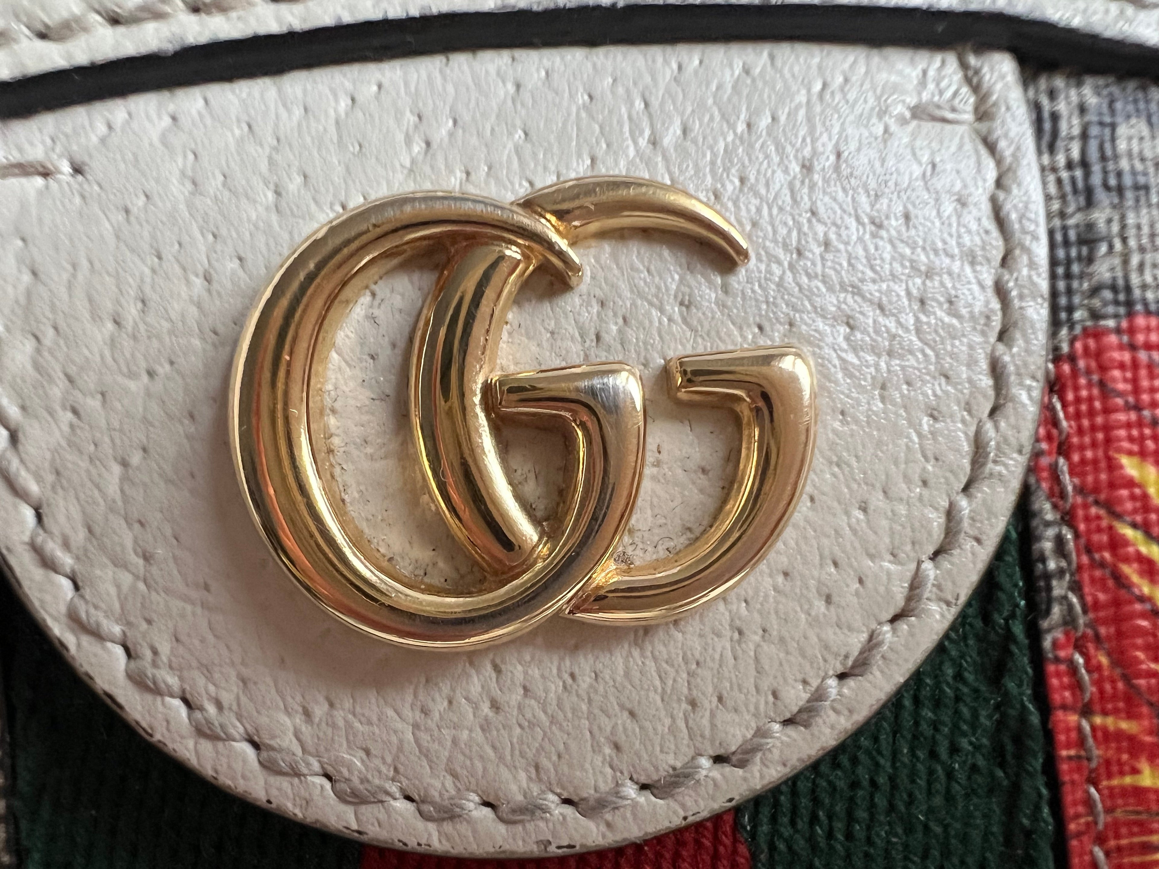 Gucci White Flora Supreme Rounded Top Shoulder Bag (RRP £1,080)
