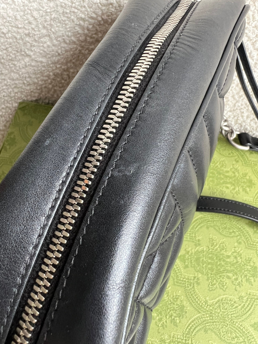 Gucci Aria GG Black Marmont Small Shoulder Bag (RRP £1440)