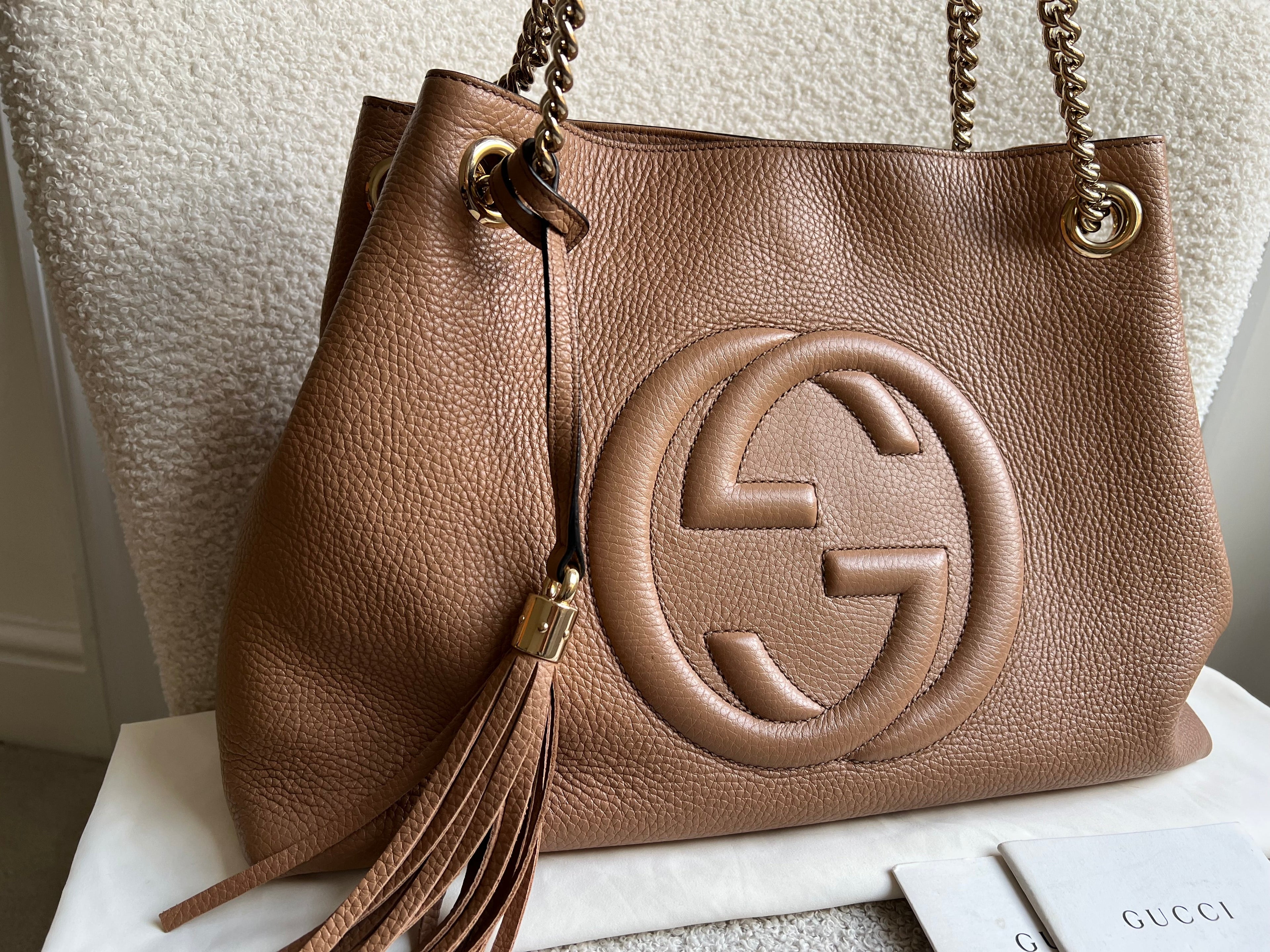 Gucci Rose Beige Soho Chain Tote (RRP £1350)