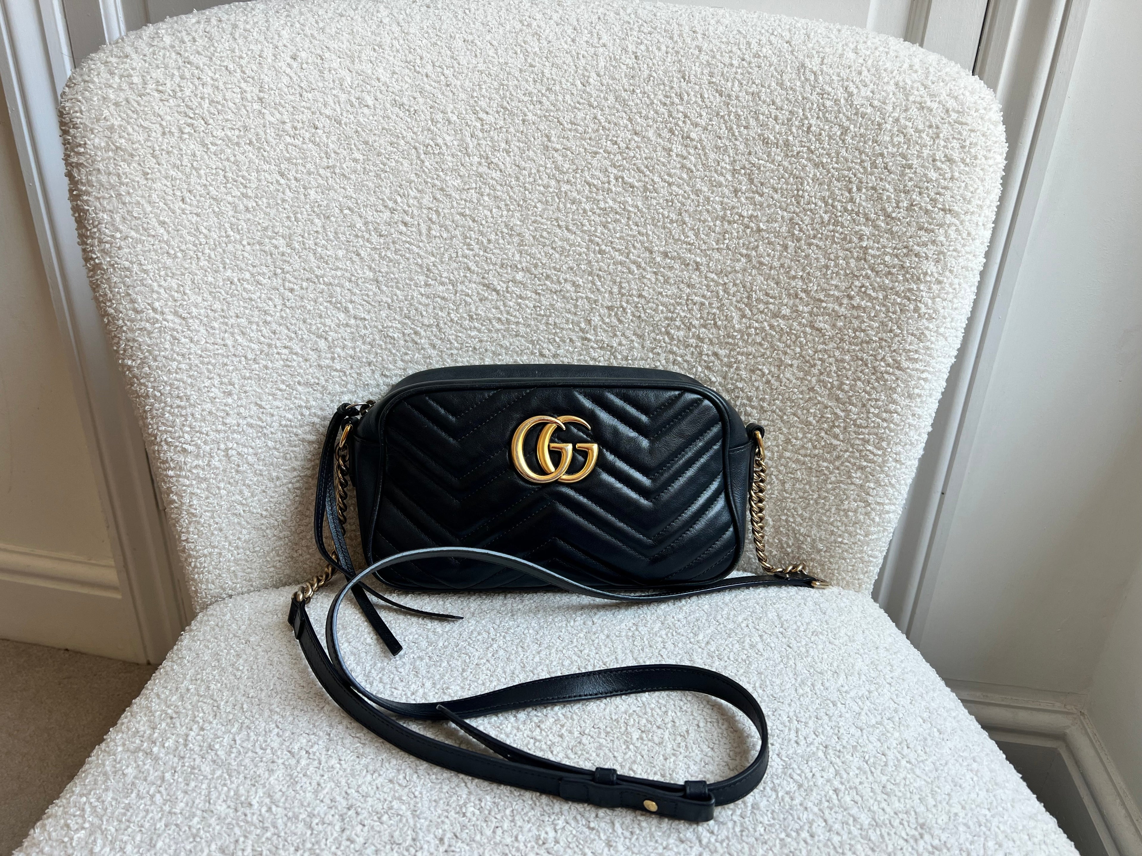 Gucci GG Black Marmont Small Shoulder Bag (RRP £1440)