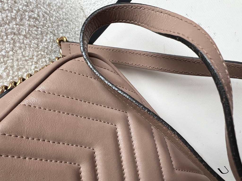 Gucci GG Marmont Dusty Pink Small Shoulder Bag (RRP £1440)