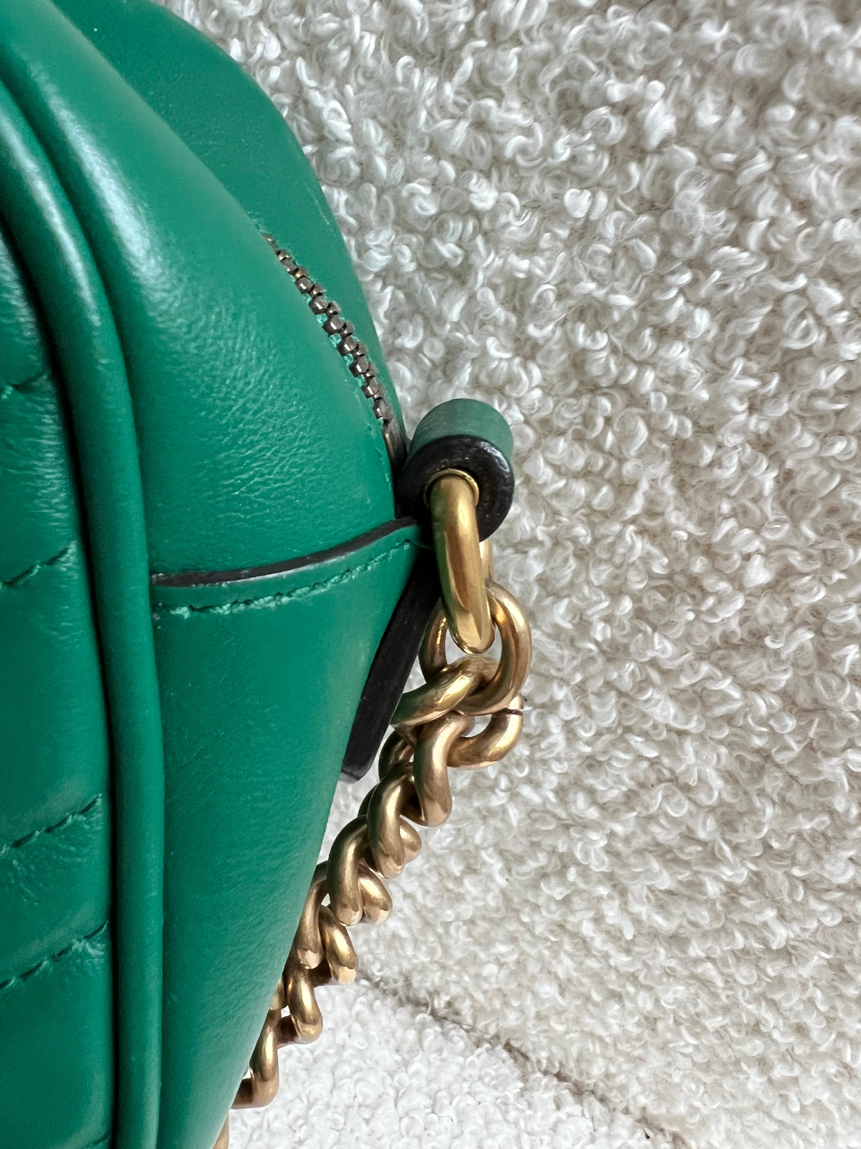 Gucci GG Green Marmont Small Shoulder Bag (RRP £1440)