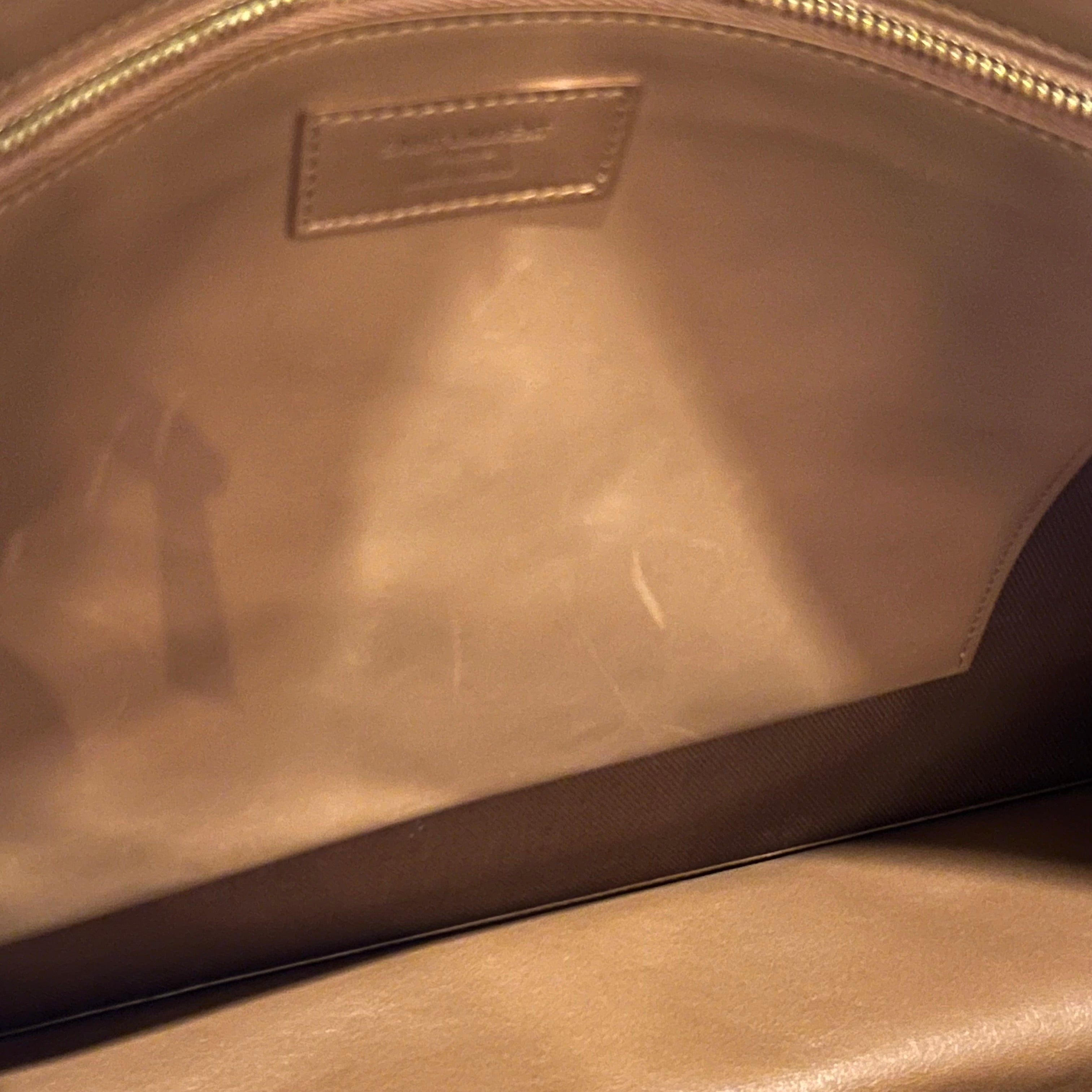 SAINT LAURENT Rive Gauche Raffia Linen Calfskin Tote