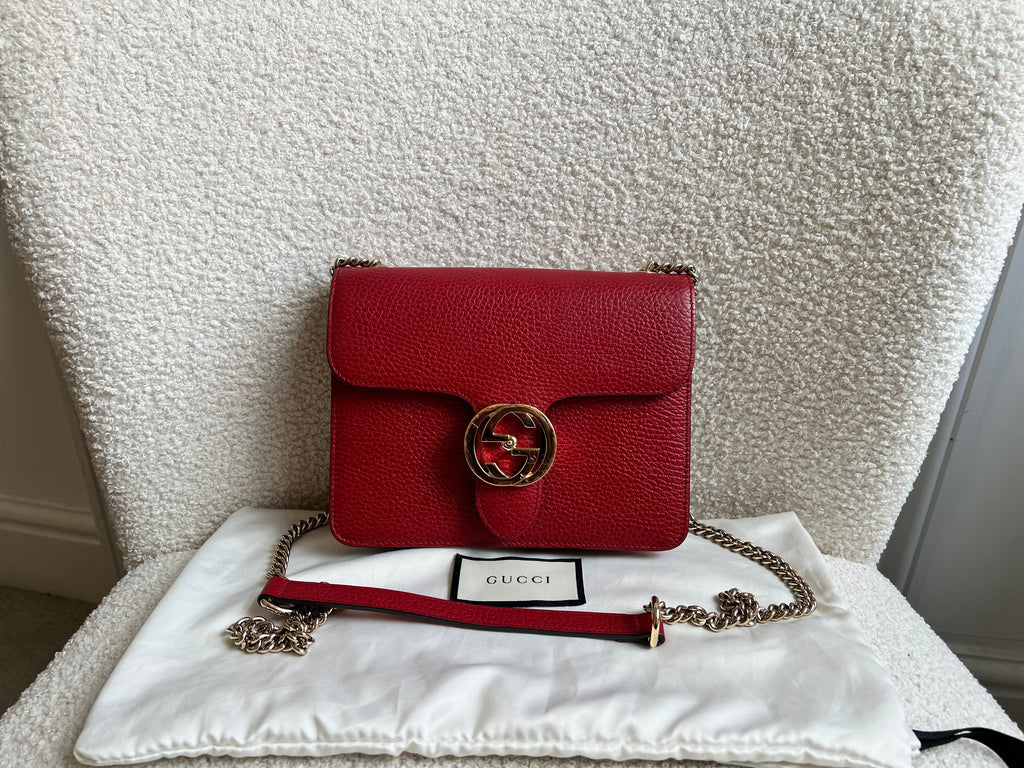 Gucci Interlocking GG Red Small Shoulder Bag
