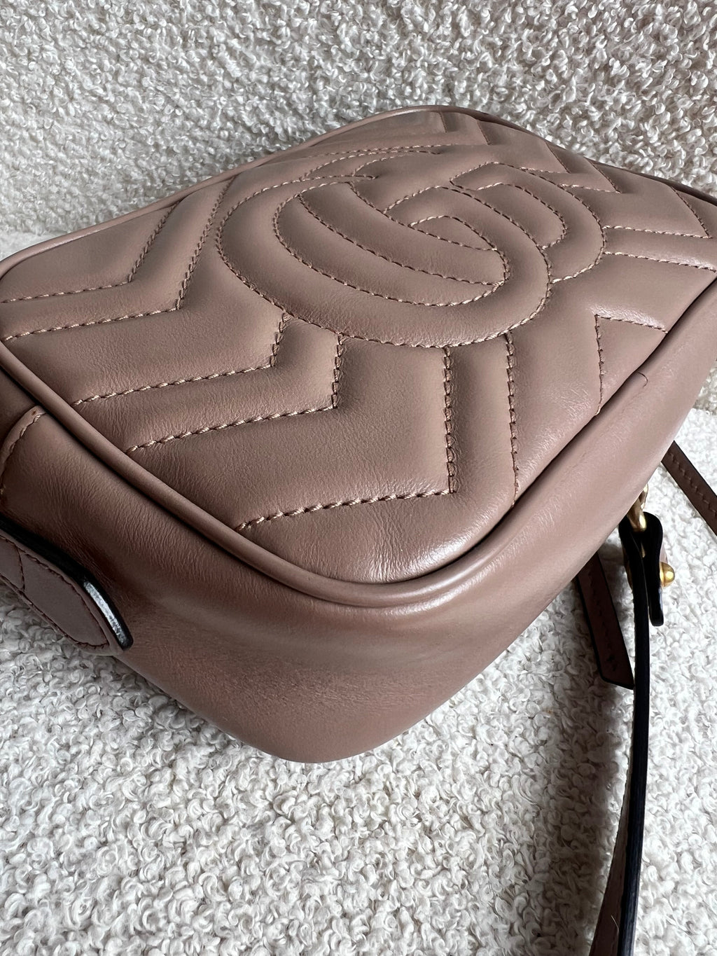 Gucci GG Dusty Pink Marmont Mini Shoulder Bag (RRP £1,360)