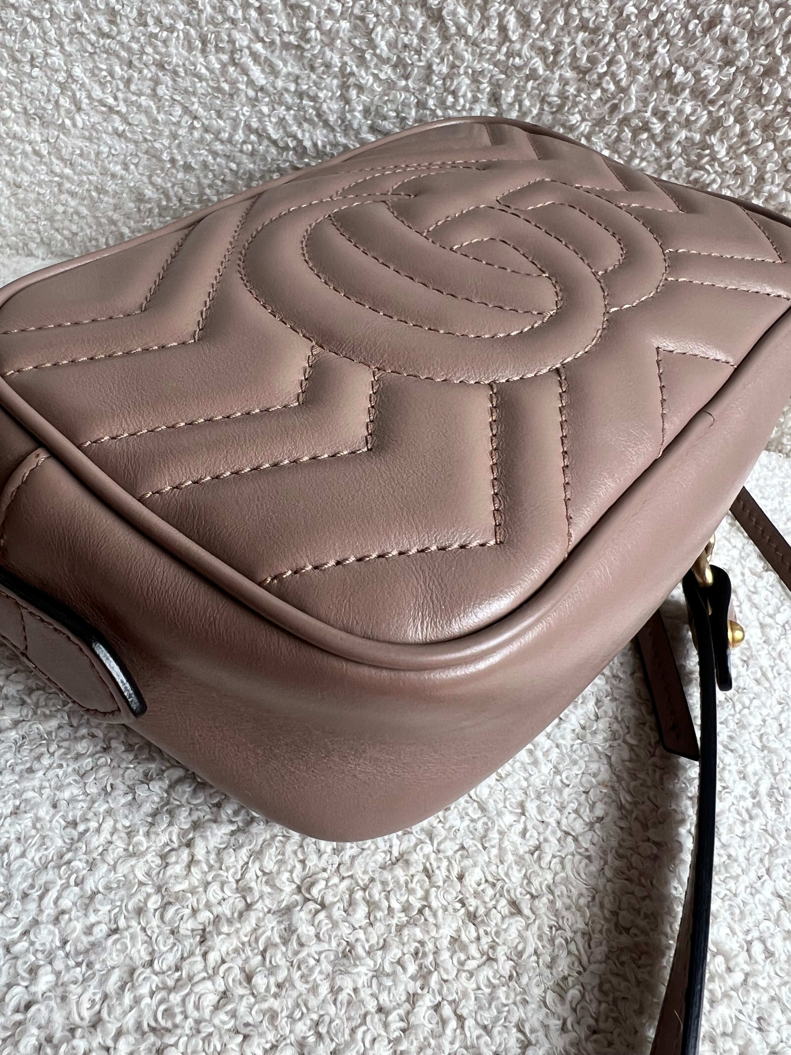Gucci GG Dusty Pink Marmont Mini Shoulder Bag (RRP £1,360)