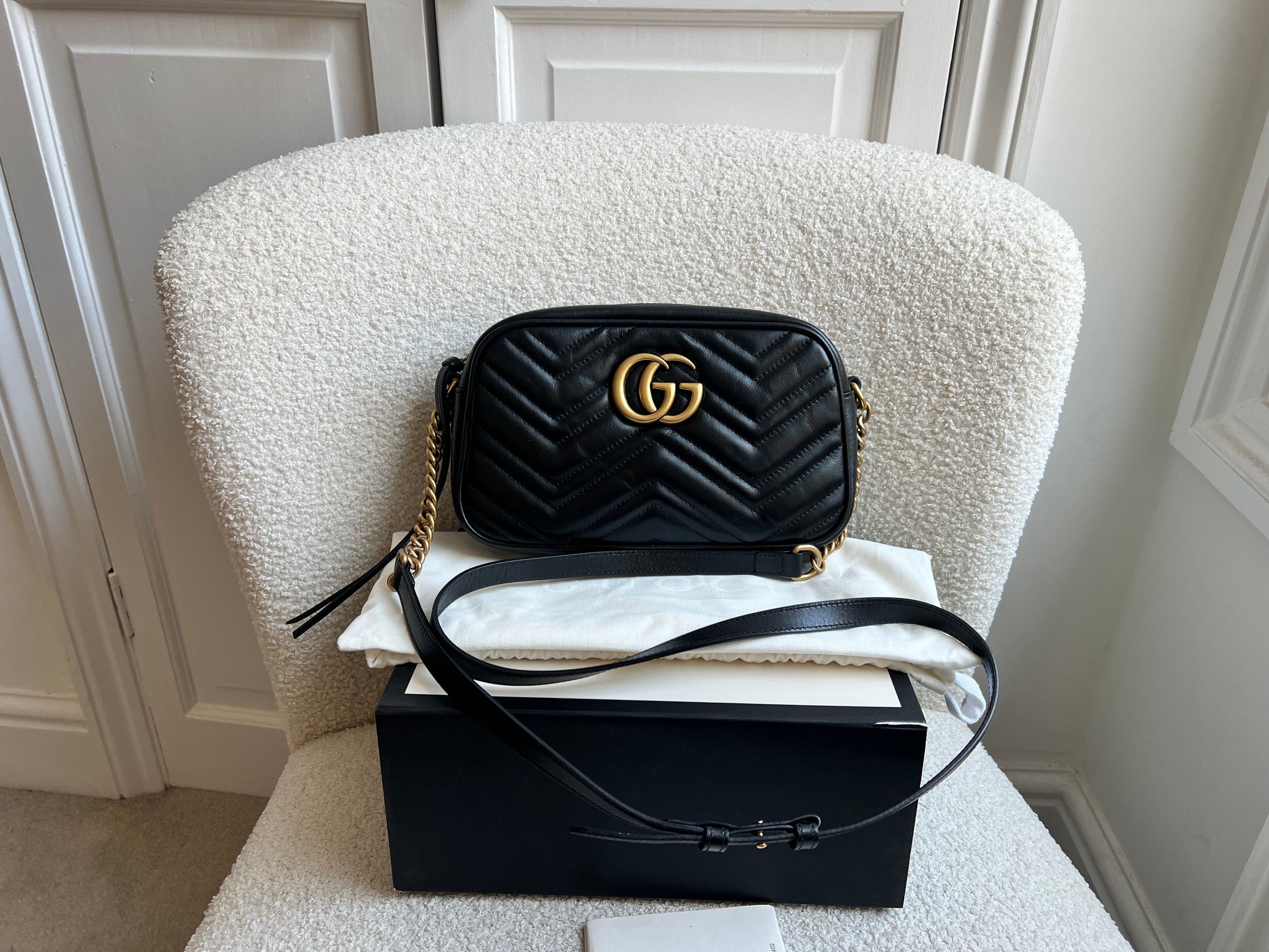 Gucci GG Black Marmont Small Shoulder Bag (RRP £1440)