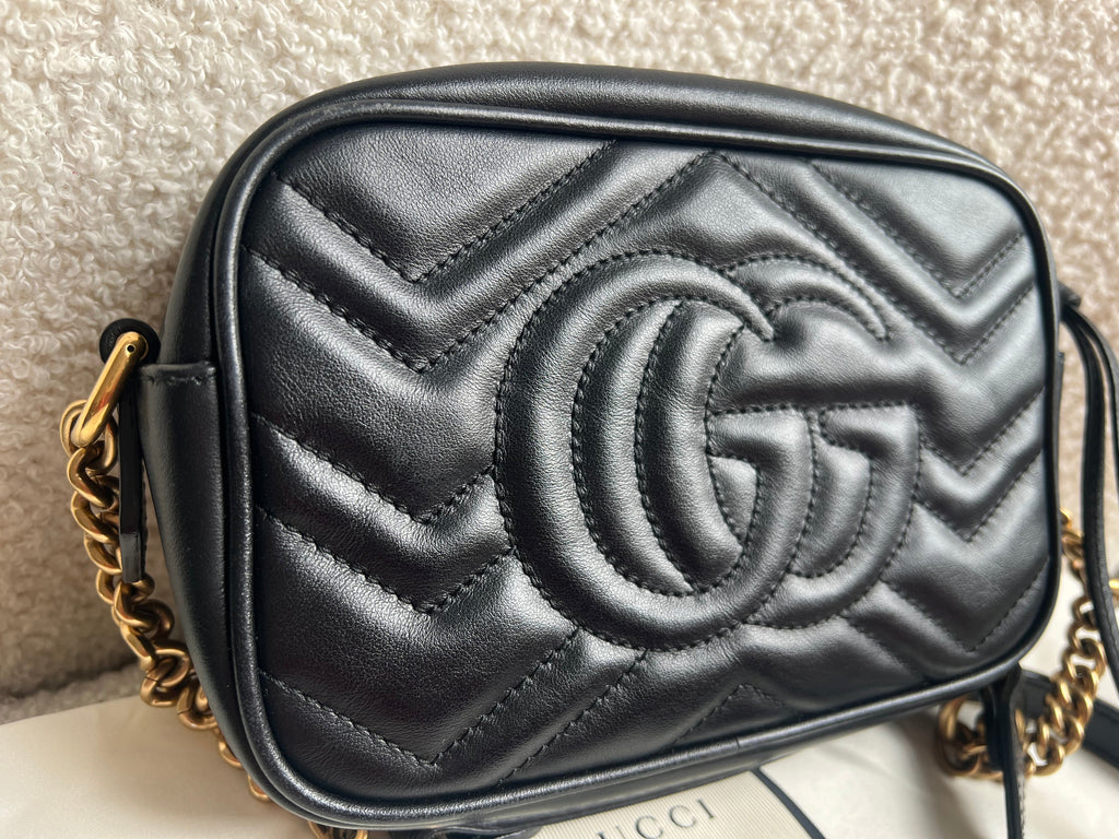 Gucci GG Black Marmont Mini Shoulder Bag (RRP £1,360)