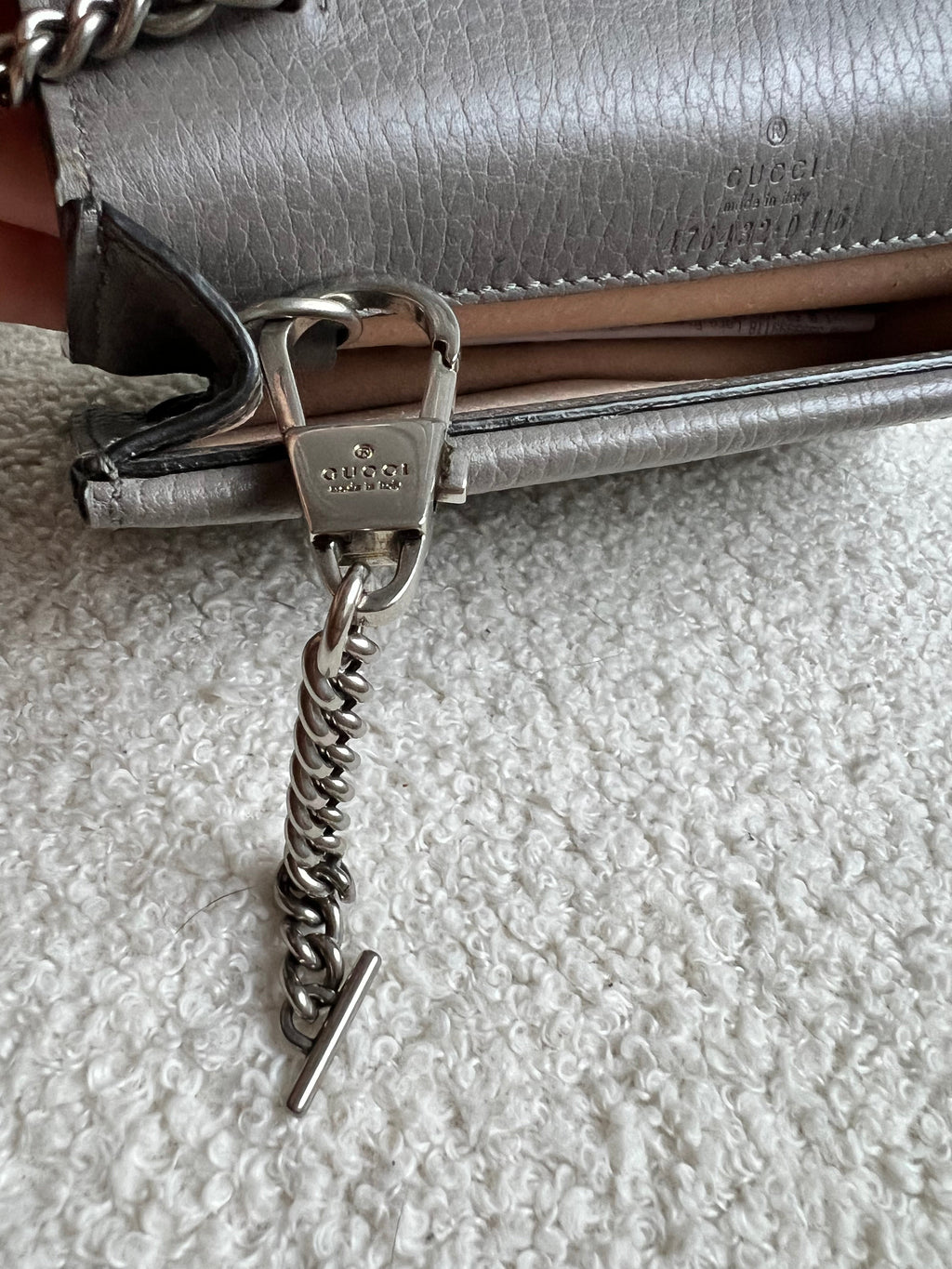 Gucci Dionysus GG Grey Super Mini Shoulder Bag (RRP £985)