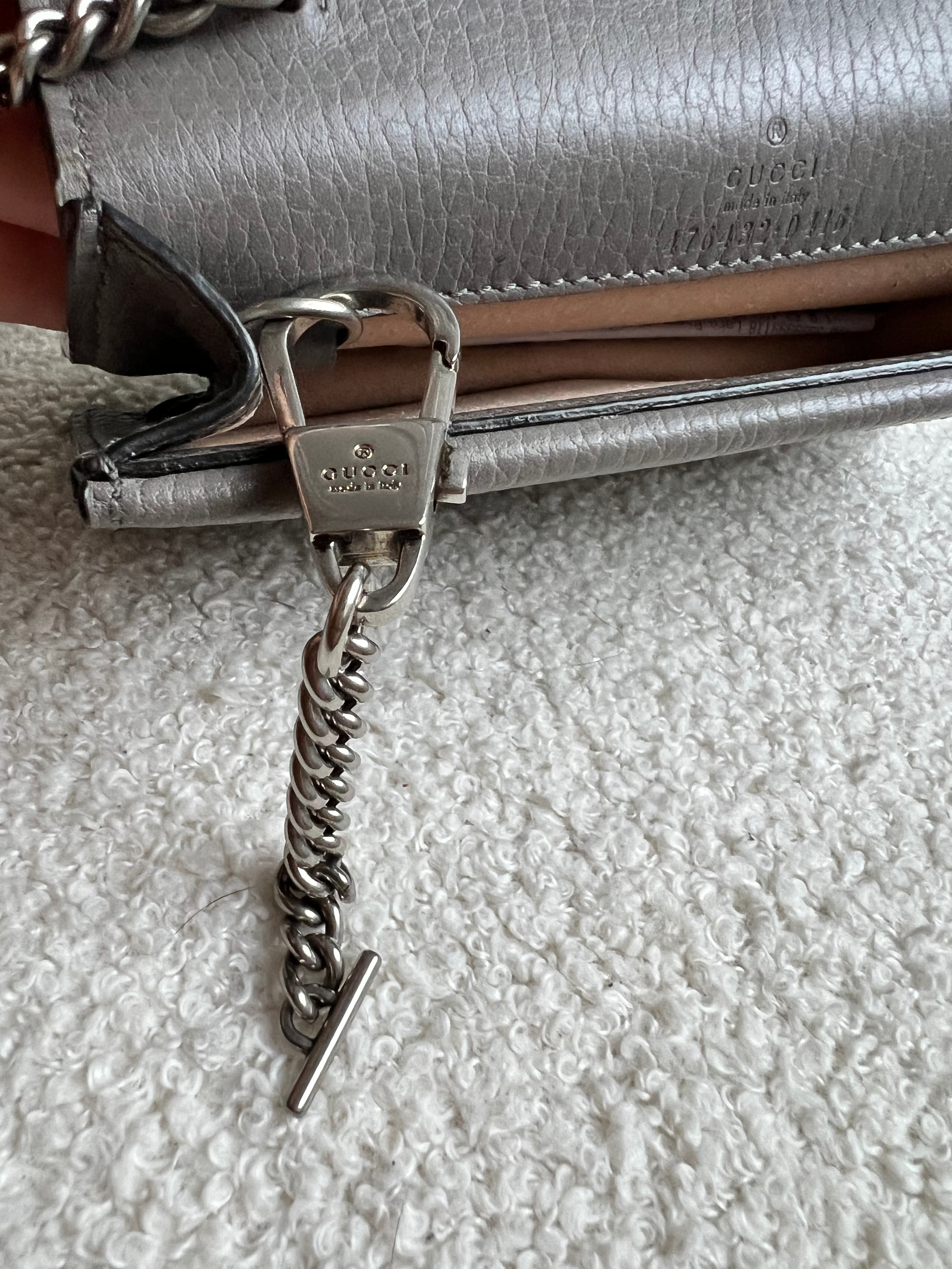 Gucci Dionysus GG Grey Super Mini Shoulder Bag (RRP £985)