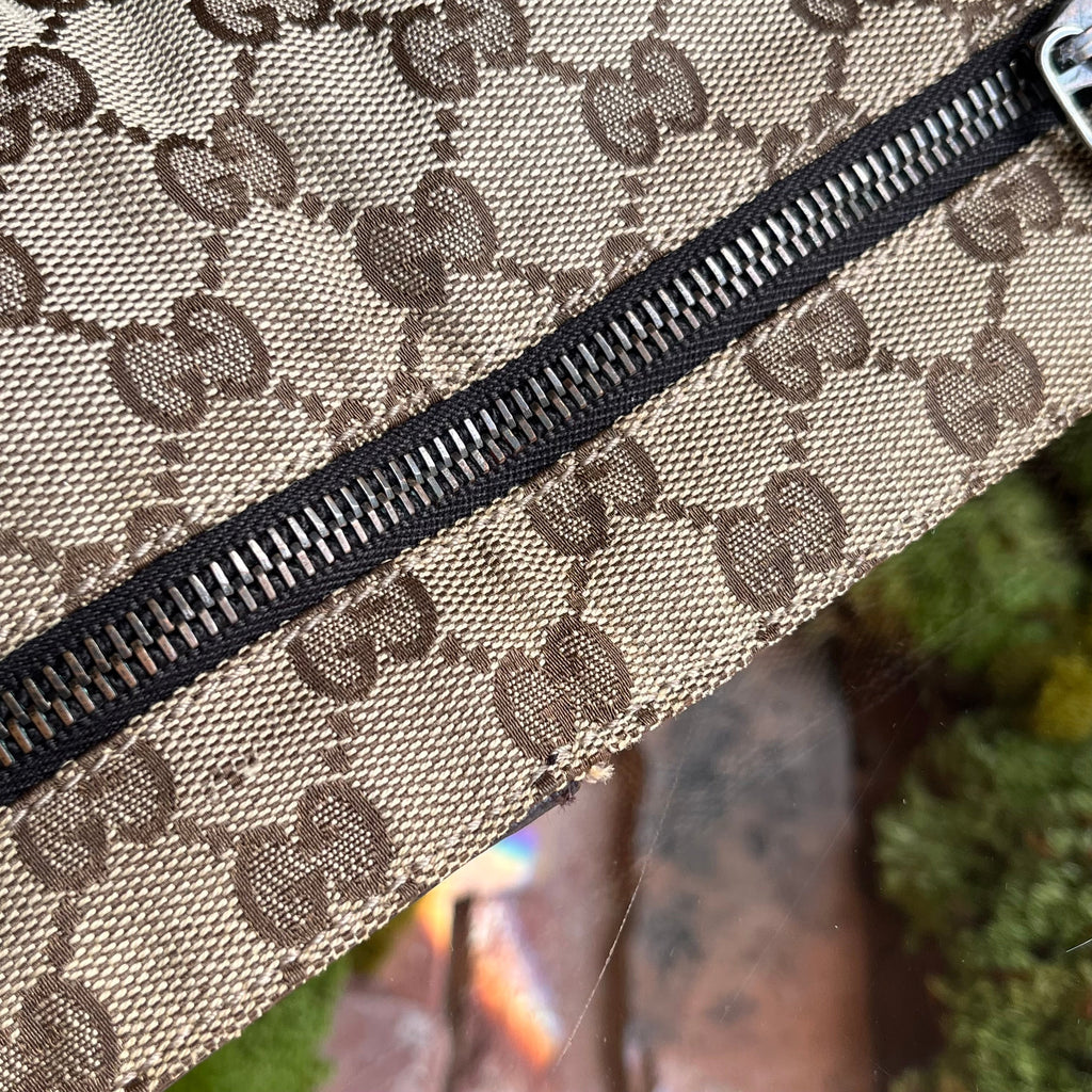 GUCCI GG Web Canvas Double Pocket Belt Bag