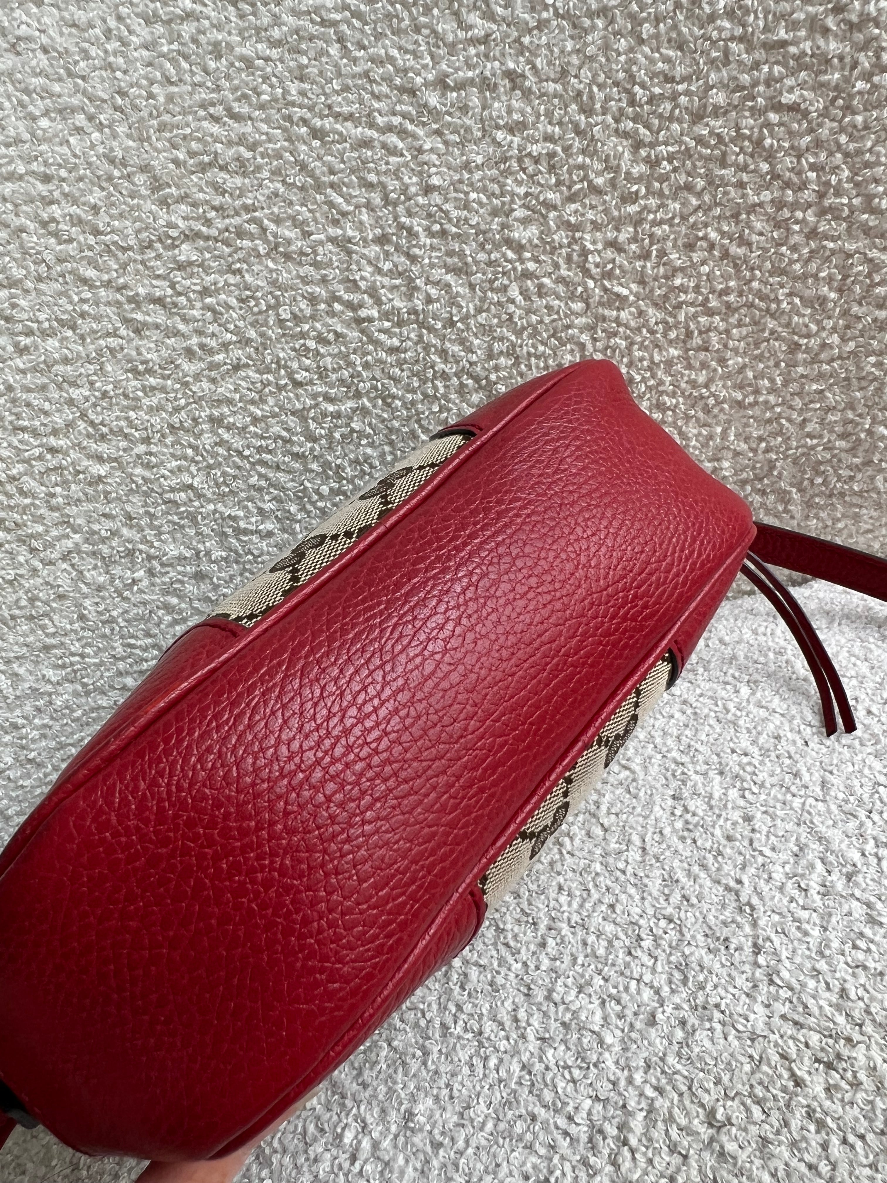 Gucci Bree GG Canvas Red Small Messenger Bag