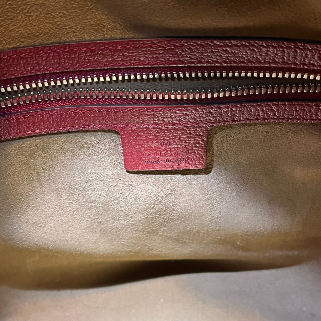 GUCCI Padlock Medium Red Guccissima Leather Shoulder Bag