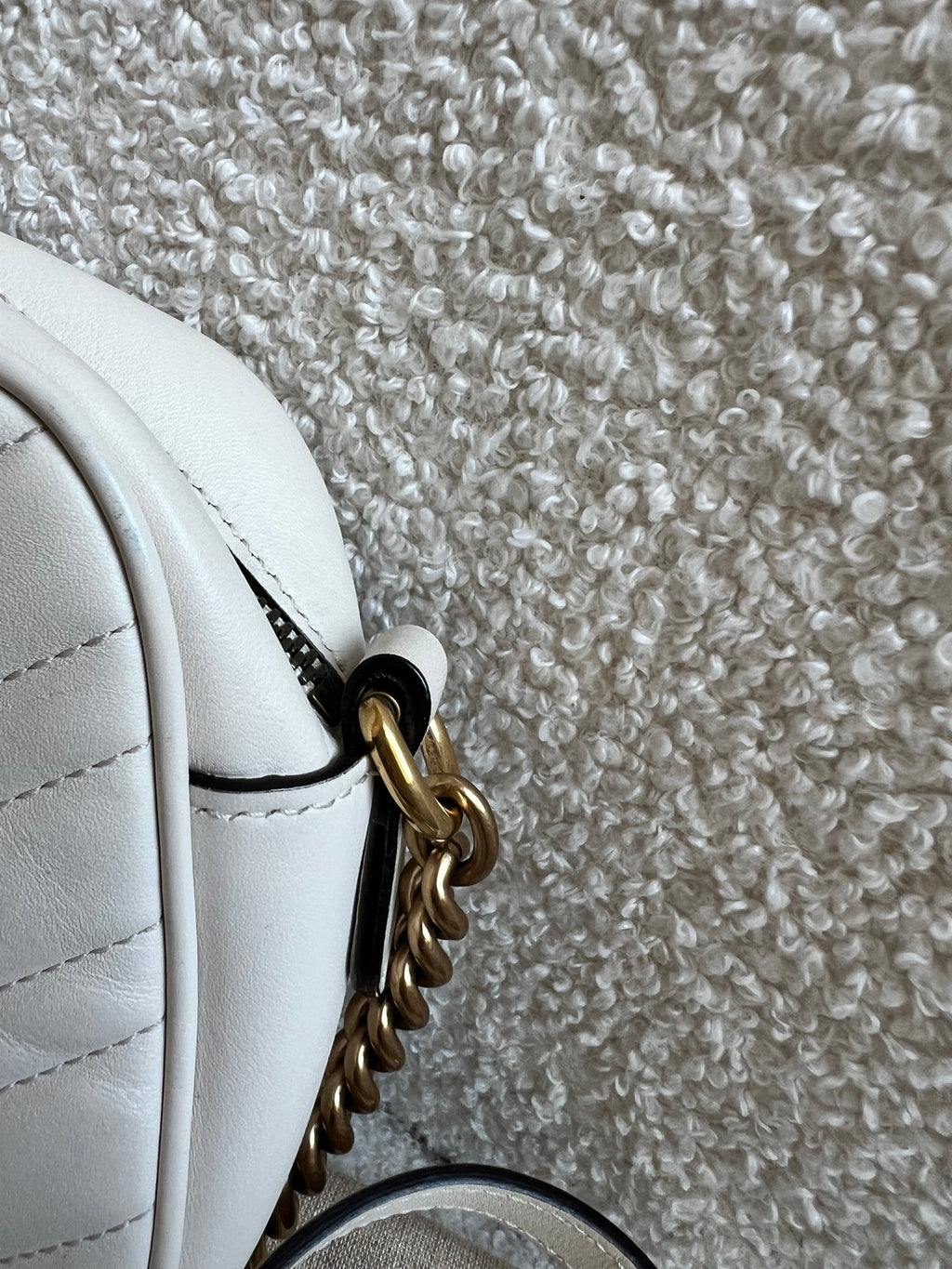 Gucci GG White Marmont Small Shoulder Bag (RRP £1440)